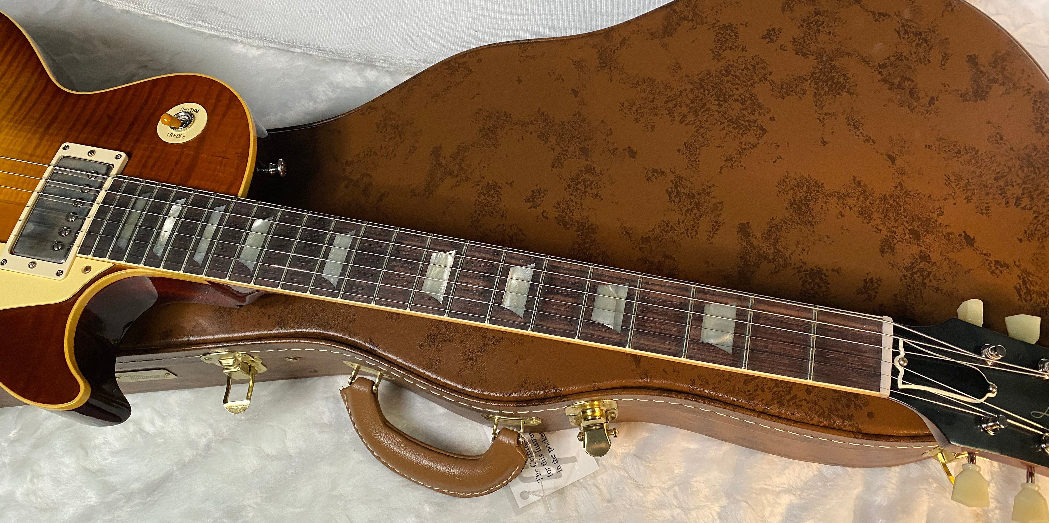 NEW ! Gibson Custom Shop 1959 Les Paul - Iced Tea - Authorized Dealer - Hand Picked KILLER Flame Top - MONSTER TOP VOS - 8.9 lbs - G06060