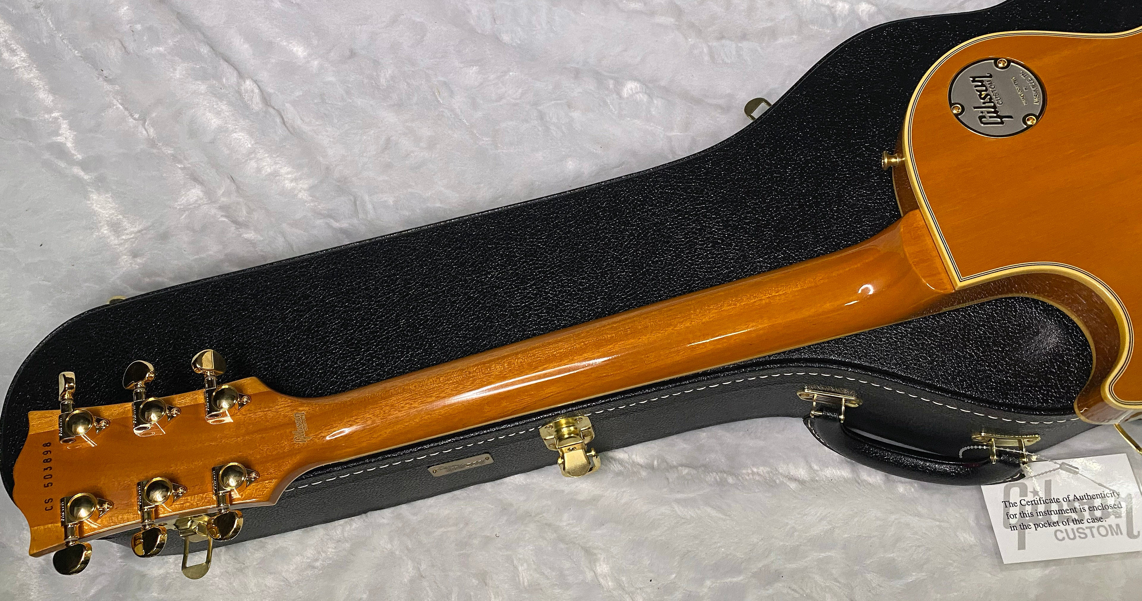 NEW! Gibson Dealer Select Custom Shop Les Paul Custom - Wild AAA Figured Flame Top - Antique Natural - Authorized Dealer - 8.7 lbs - G06799