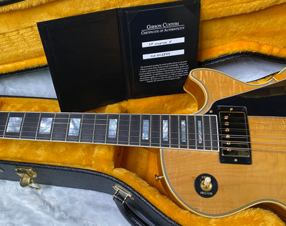 NEW! Gibson Dealer Select Custom Shop Les Paul Custom - Wild AAA Figured Flame Top - Antique Natural - Authorized Dealer - 8.7 lbs - G06799