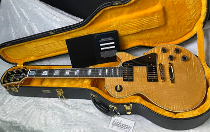 NEW! Gibson Dealer Select Custom Shop Les Paul Custom - Wild AAA Figured Flame Top - Antique Natural - Authorized Dealer - 8.7 lbs - G06799