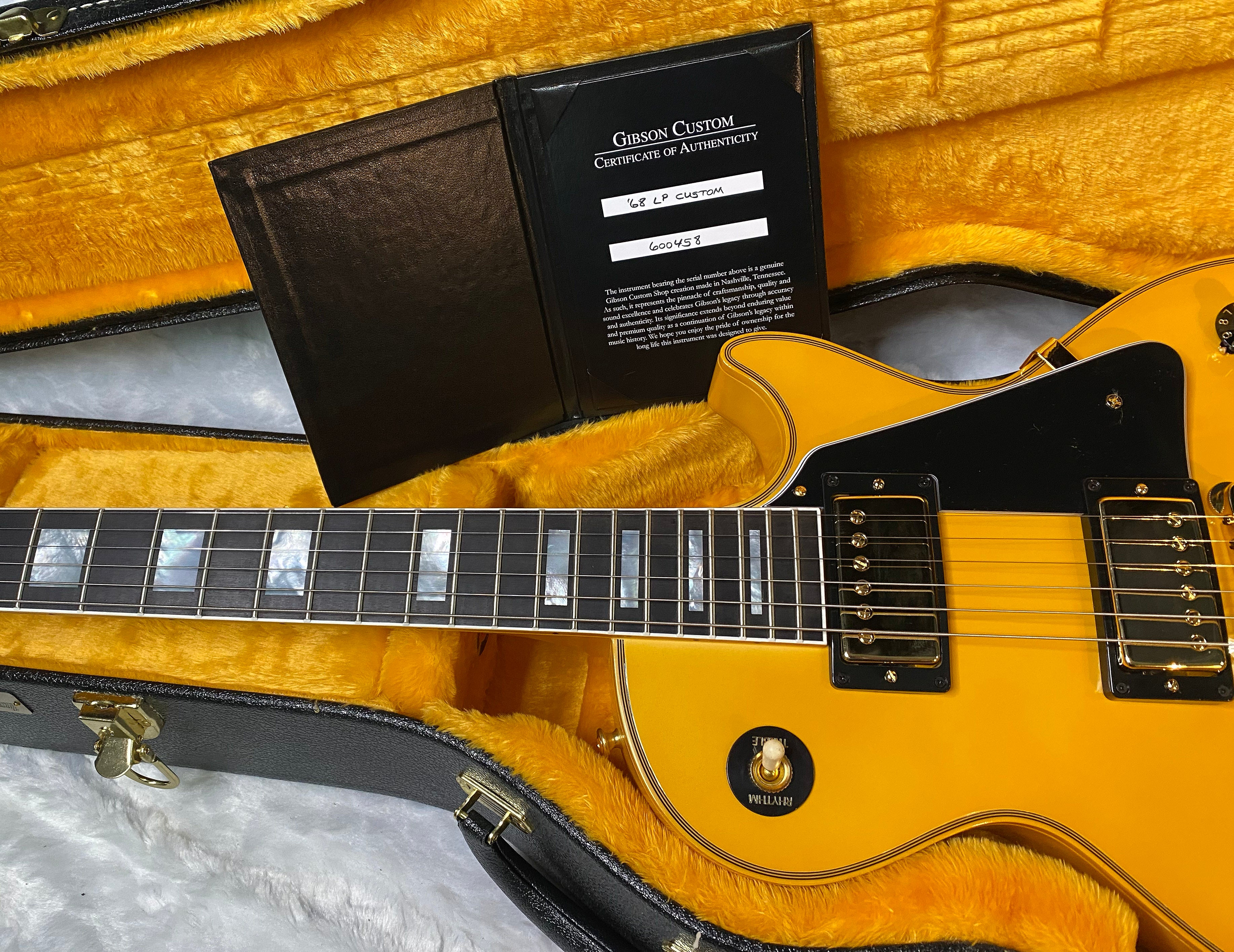 NEW! Gibson Custom Shop '68 Les Paul Custom Reissue Dealer Select One of a Kind - VOS - Heavy Antique White Finish - Authorized Dealer - G06819