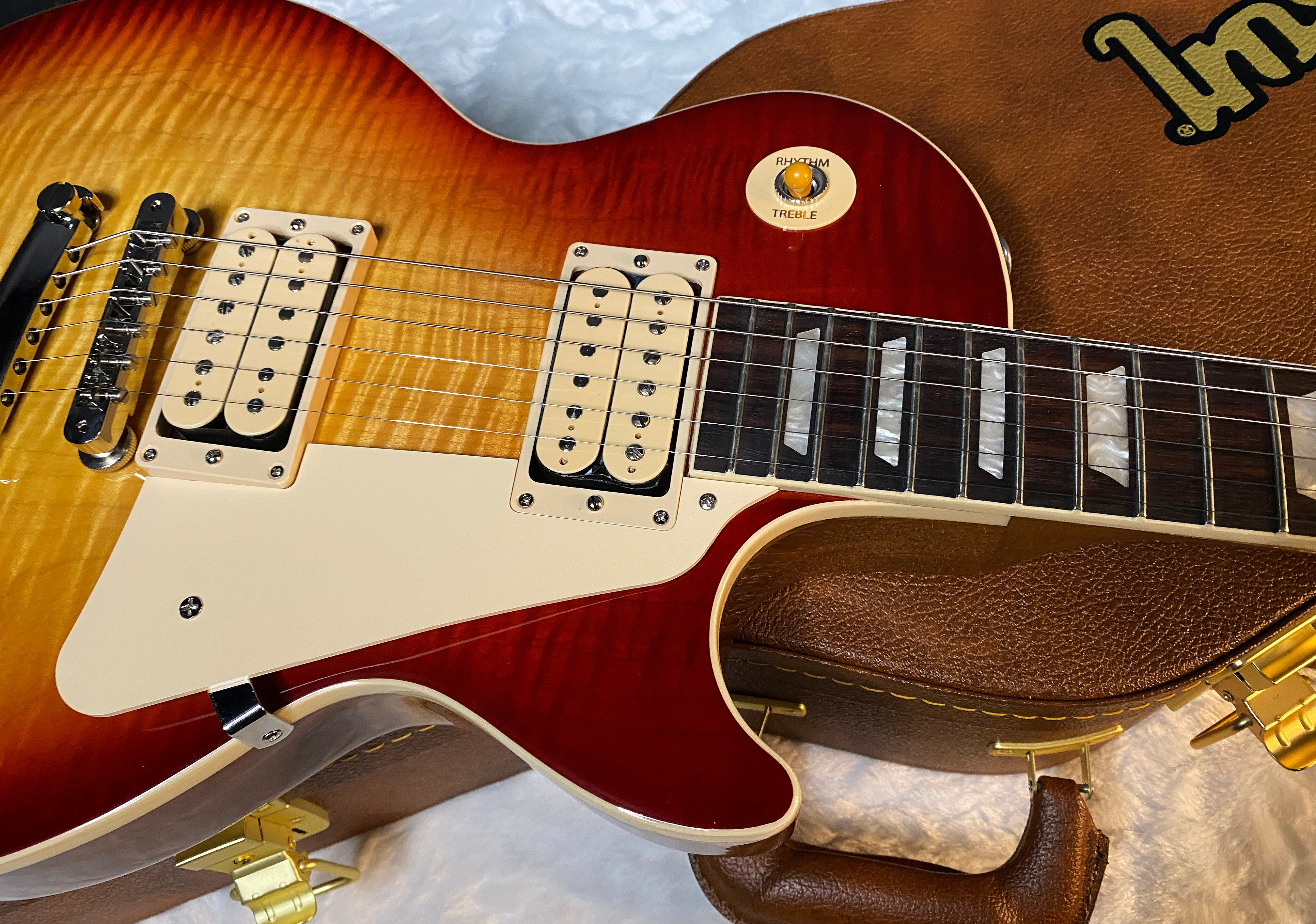 NEW ! Gibson Les Paul Standard &#39;50s Double Trouble Electric Guitar - Great Cathedral Chevron Flame! Vintage Bourbon Burst - Authorized Dealer - 8.65.bs - G06138