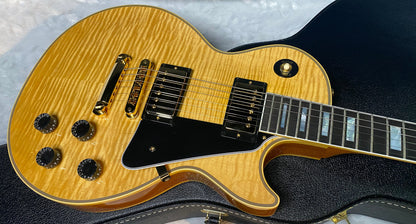 NEW! Gibson Dealer Select Custom Shop Les Paul Custom - Wild AAA Figured Flame Top - Antique Natural - Authorized Dealer - 8.6 lbs - G06813