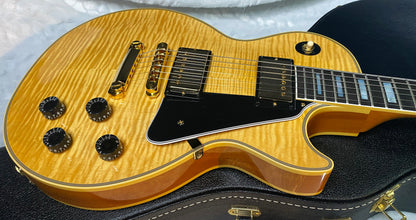 NEW! Gibson Dealer Select Custom Shop Les Paul Custom - Wild AAA Figured Flame Top - Antique Natural - Authorized Dealer - 8.6 lbs - G06813