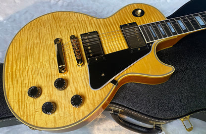 NEW! Gibson Dealer Select Custom Shop Les Paul Custom - Wild AAA Figured Flame Top - Antique Natural - Authorized Dealer - 8.6 lbs - G06813