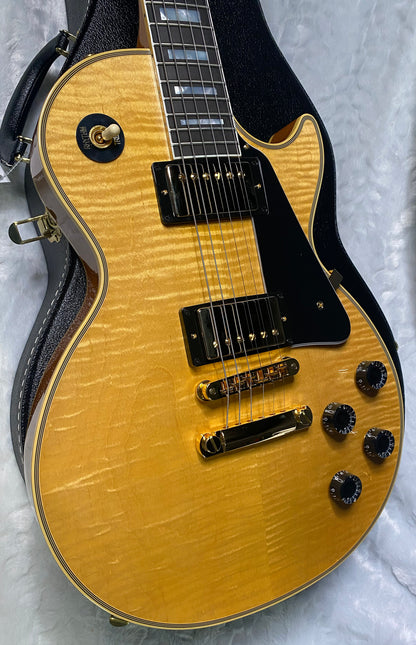 NEW! Gibson Dealer Select Custom Shop Les Paul Custom - Wild AAA Figured Flame Top - Antique Natural - Authorized Dealer - 8.6 lbs - G06813