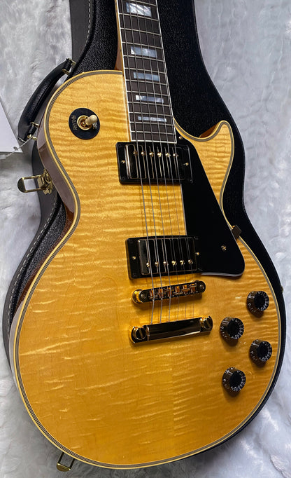 NEW! Gibson Dealer Select Custom Shop Les Paul Custom - Wild AAA Figured Flame Top - Antique Natural - Authorized Dealer - 8.6 lbs - G06813