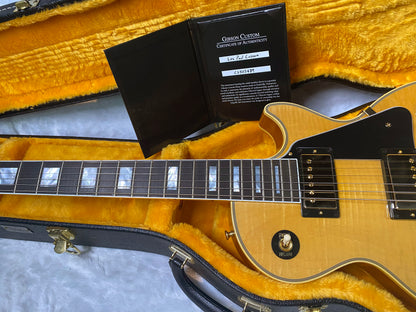 NEW! Gibson Dealer Select Custom Shop Les Paul Custom - Wild AAA Figured Flame Top - Antique Natural - Authorized Dealer - 8.6 lbs - G06813