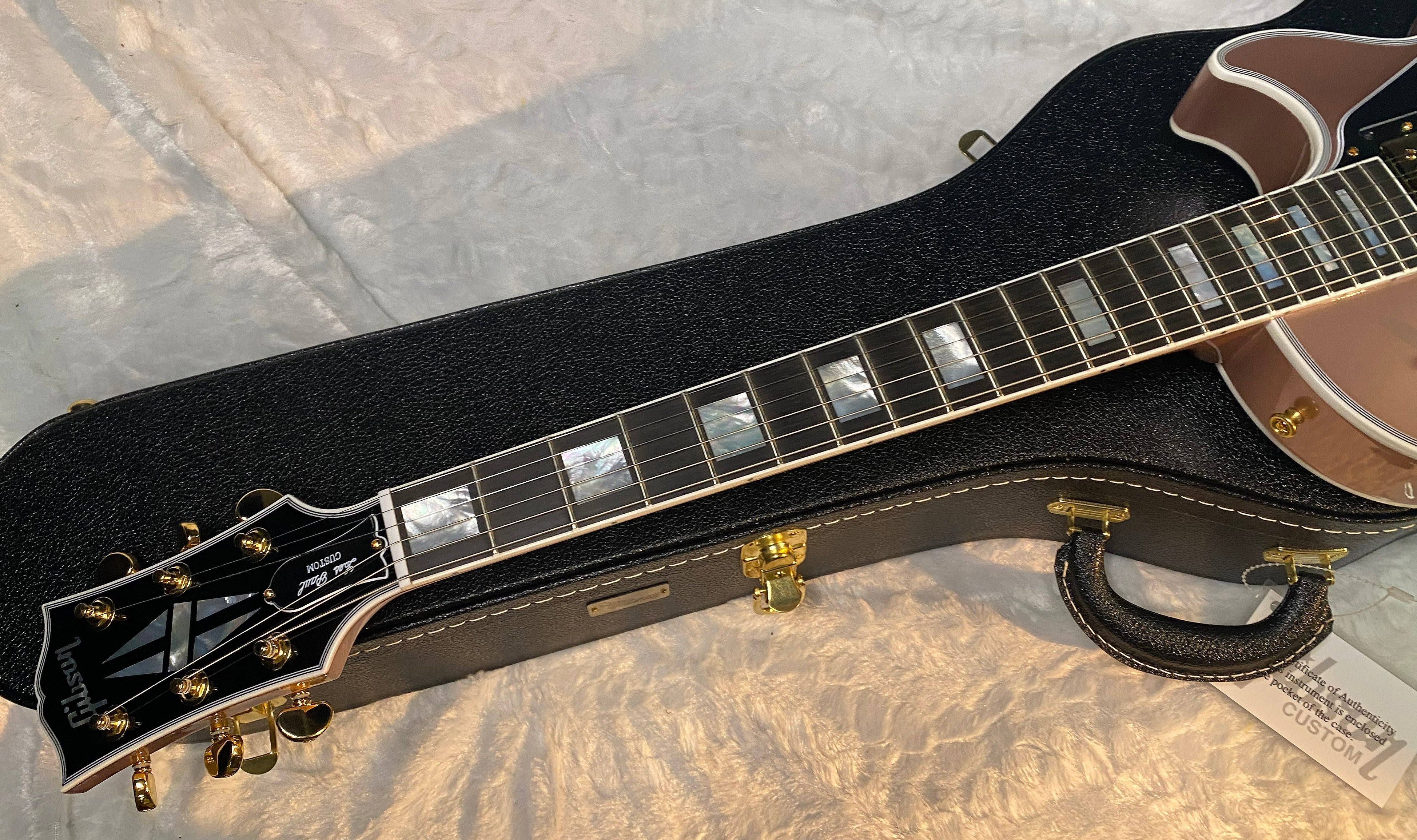 NEW! Gibson Dealer Select Custom Shop Les Paul Custom - Rose Gold - Authorized Dealer - Only 9.5 lbs - G06808