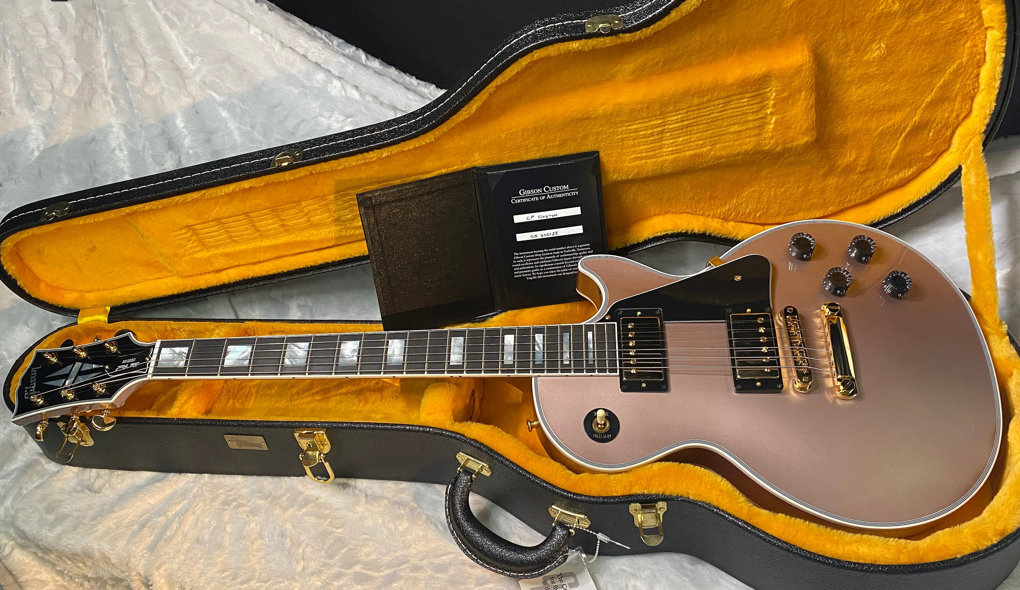 NEW! Gibson Dealer Select Custom Shop Les Paul Custom - Rose Gold - Authorized Dealer - Only 9.5 lbs - G06808
