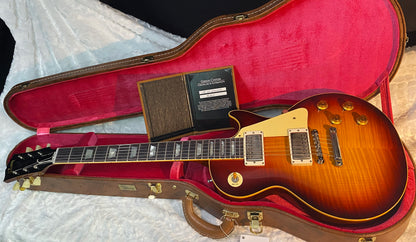 NEW ! Gibson Custom Shop 1959 Les Paul - Tri Burst VOS Finish - Authorized Dealer - Hand Picked Curly Maple Flame Top - MONSTER TOP - 8.2 lbs - G06801