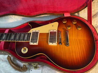 NEW ! Gibson Custom Shop 1959 Les Paul - Tri Burst VOS Finish - Authorized Dealer - Hand Picked Curly Maple Flame Top - MONSTER TOP - 8.2 lbs - G06801