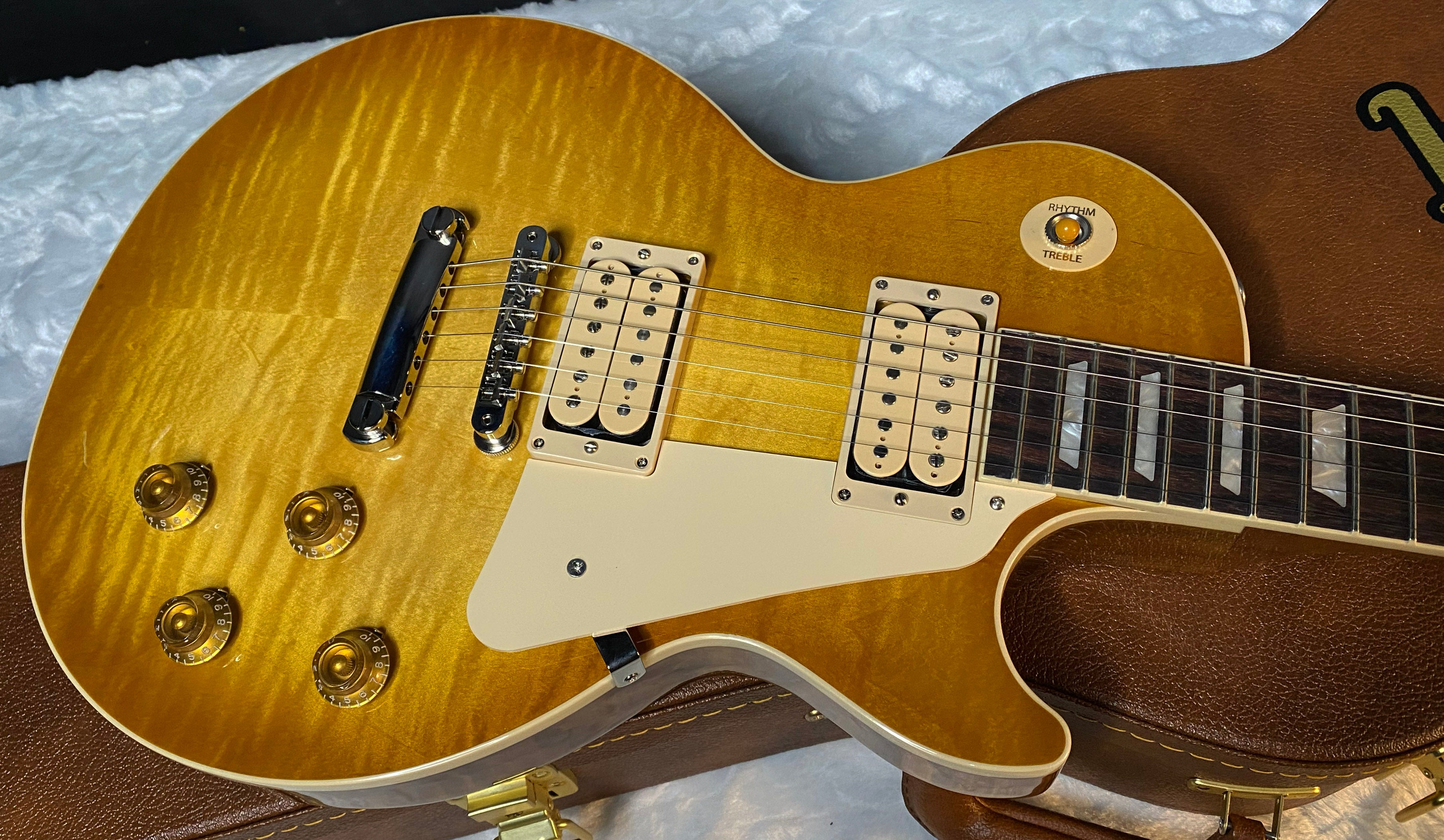NEW ! Gibson Les Paul Standard &#39;50s Double Trouble Electric Guitar - Quilt / Flame Top - Vintage Honey Burst - Authorized Dealer - 8.9lbs - G06149