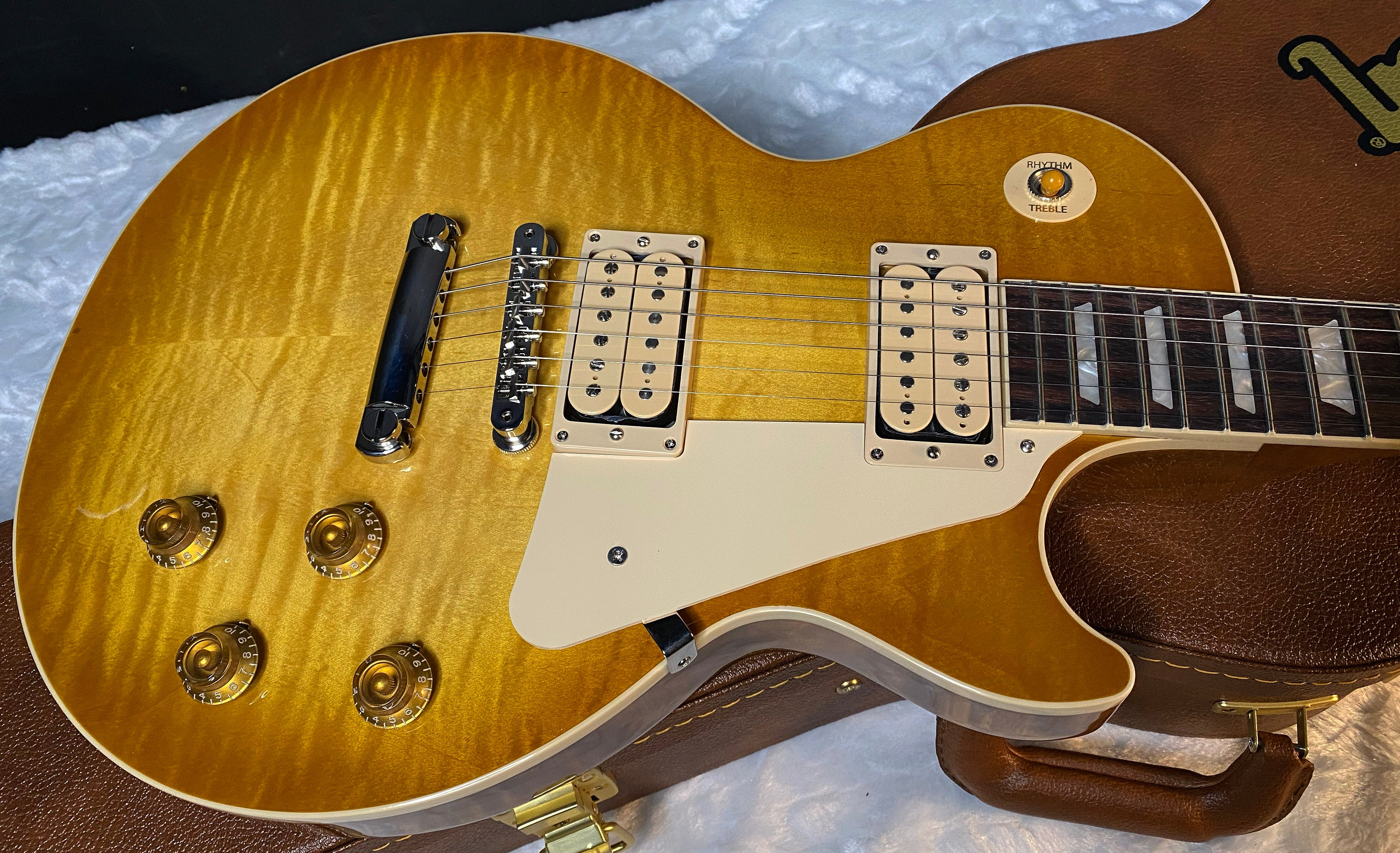 NEW ! Gibson Les Paul Standard &#39;50s Double Trouble Electric Guitar - Quilt / Flame Top - Vintage Honey Burst - Authorized Dealer - 8.9lbs - G06149