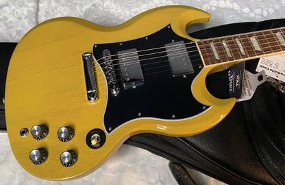 NEW ! Gibson SG Standard TV Yellow Finish - Original Gibson Leather Gig Bag - Authorized Dealer - Only 6.45 lbs - G06087