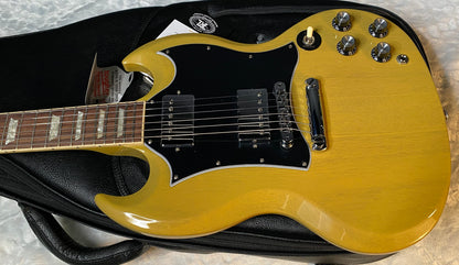 NEW ! Gibson SG Standard TV Yellow Finish - Original Gibson Leather Gig Bag - Authorized Dealer - Only 6.45 lbs - G06087