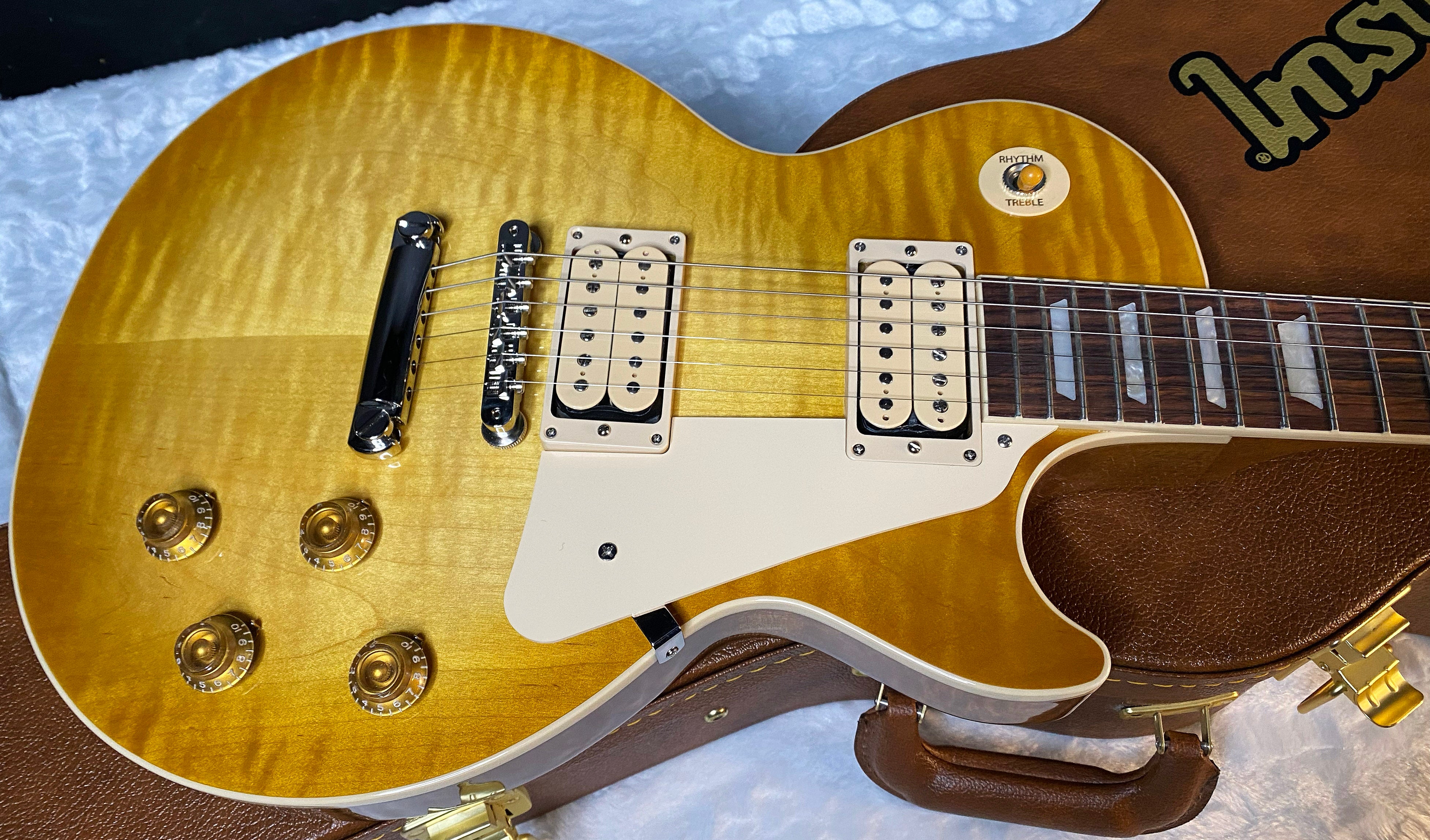 NEW ! Gibson Les Paul Standard &#39;50s Double Trouble Electric Guitar - Quilt / Flame Top - Vintage Honey Burst - Authorized Dealer -9.75 lbs - G06139