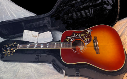 NEW! Gibson Custom Shop Hummingbird Rosewood 3-Piece Back Acoustic-Electric Guitar - Rosewood Burst - 5.1 lbs - Authorized Dealer! G06881