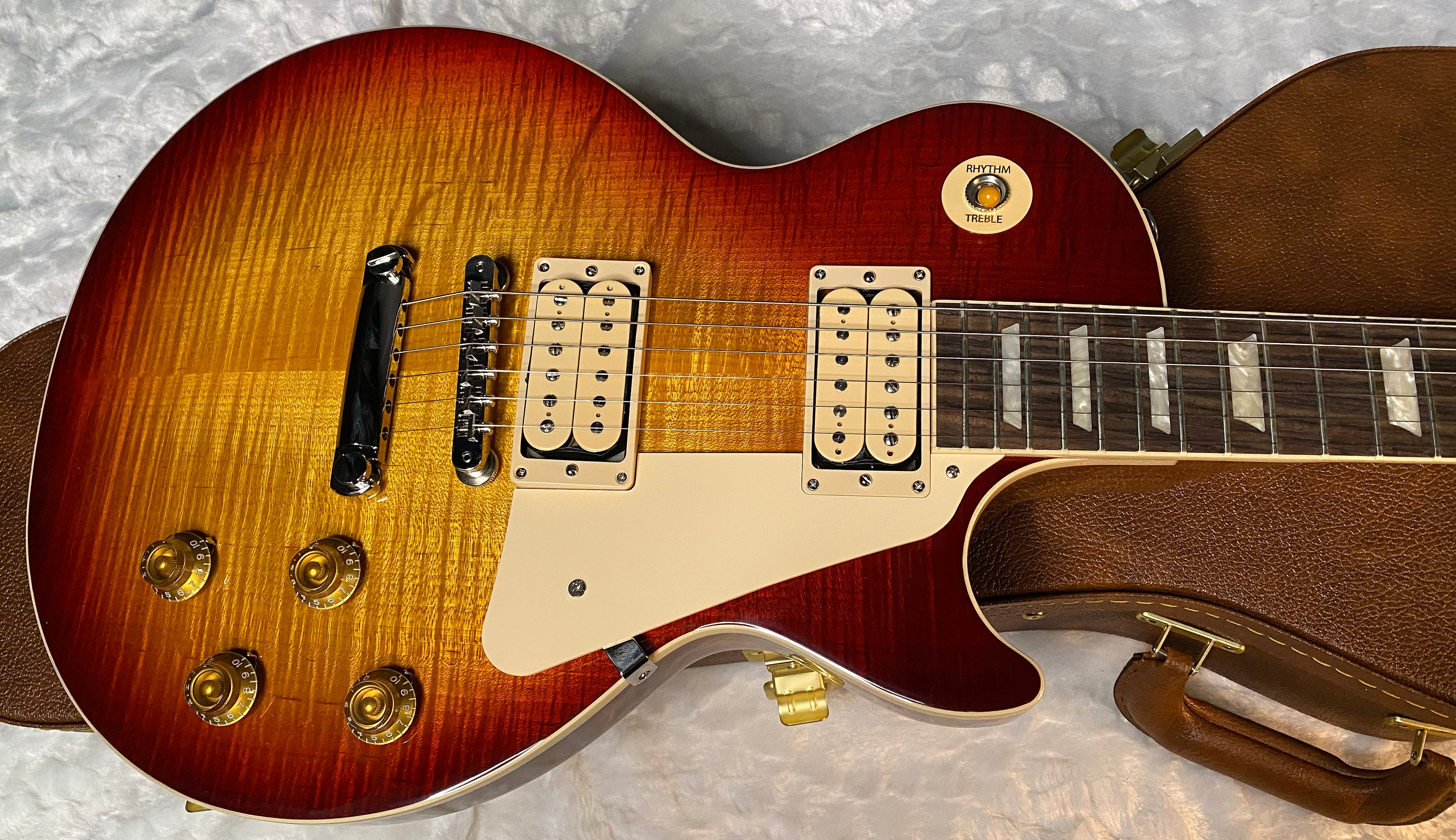 NEW ! Gibson Les Paul Standard &#39;50s Double Trouble Electric Guitar - Great Flame! Vintage Bourbon Burst - Authorized Dealer - 8.9.bs - G06148