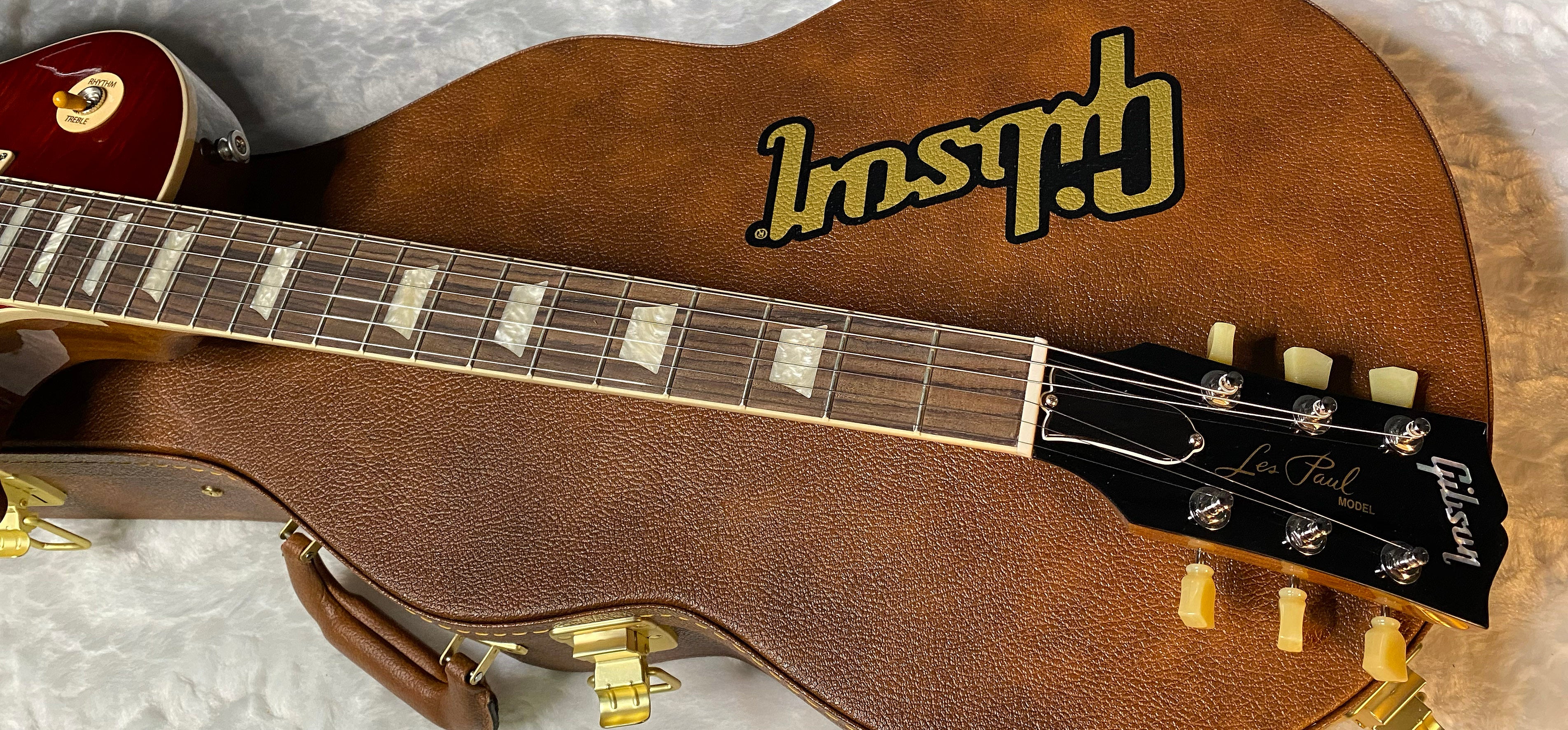 NEW ! Gibson Les Paul Standard &#39;50s Double Trouble Electric Guitar - Great Flame! Vintage Bourbon Burst - Authorized Dealer - 8.9.bs - G06148