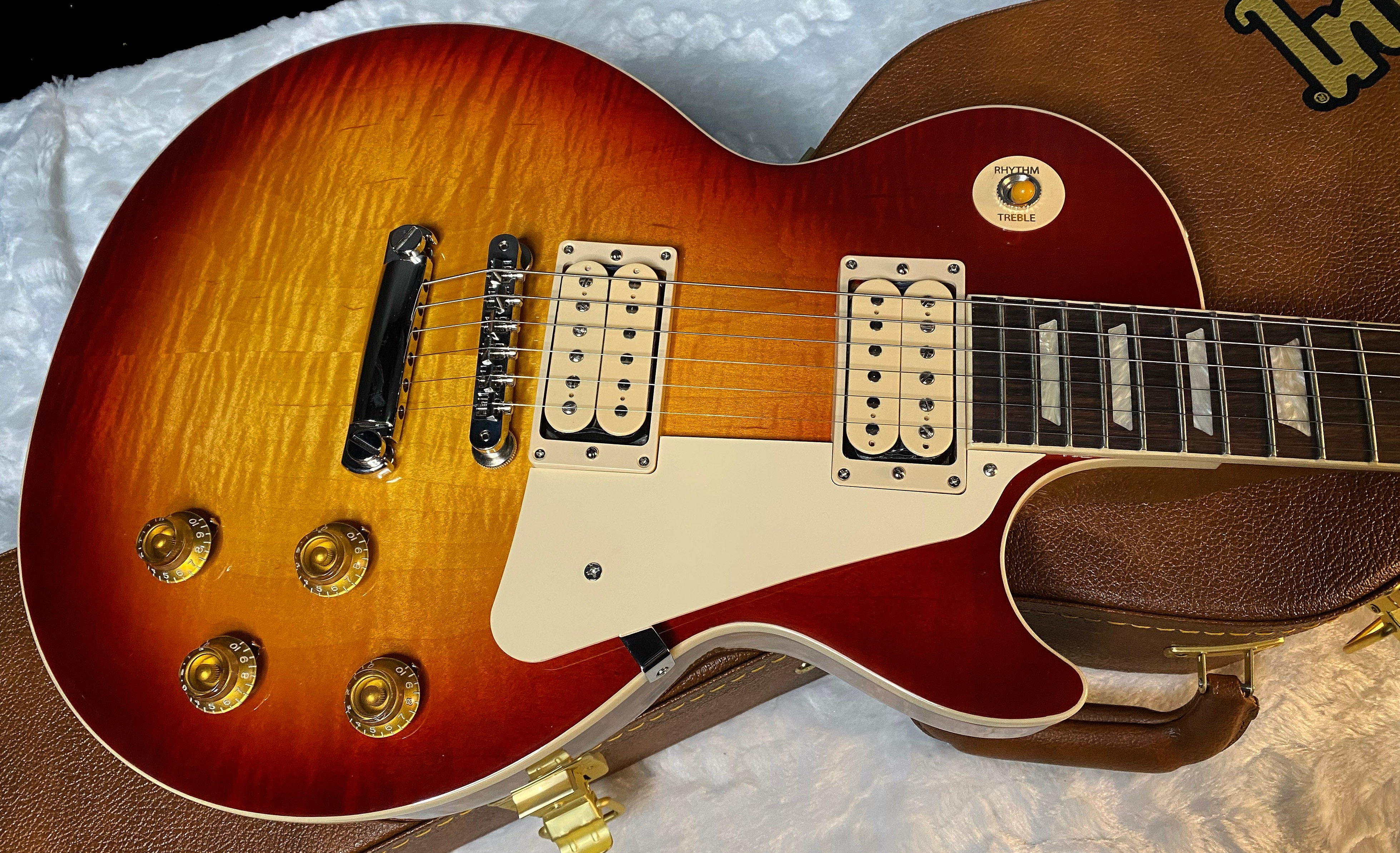 NEW ! Gibson Les Paul Standard &#39;50s Double Trouble Electric Guitar - Curly Flame! Vintage Bourbon Burst - Authorized Dealer - 8.7lbs - G06141