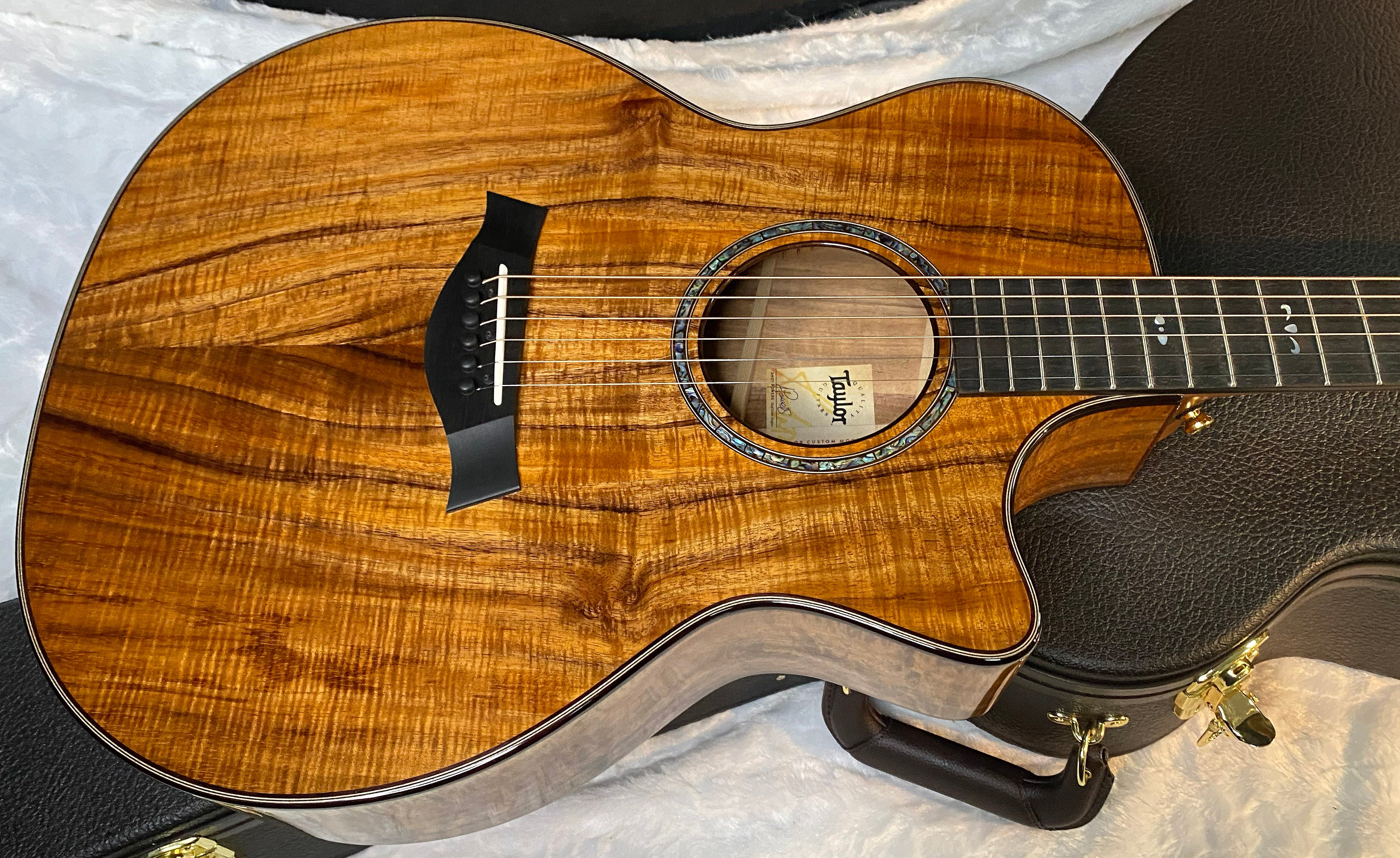 NEW! Taylor Custom 724ce Acoustic-Electric Guitar - Natural Gloss - AAAAA Hand Picked Koa - WOW! Authorized Dealer - G06840