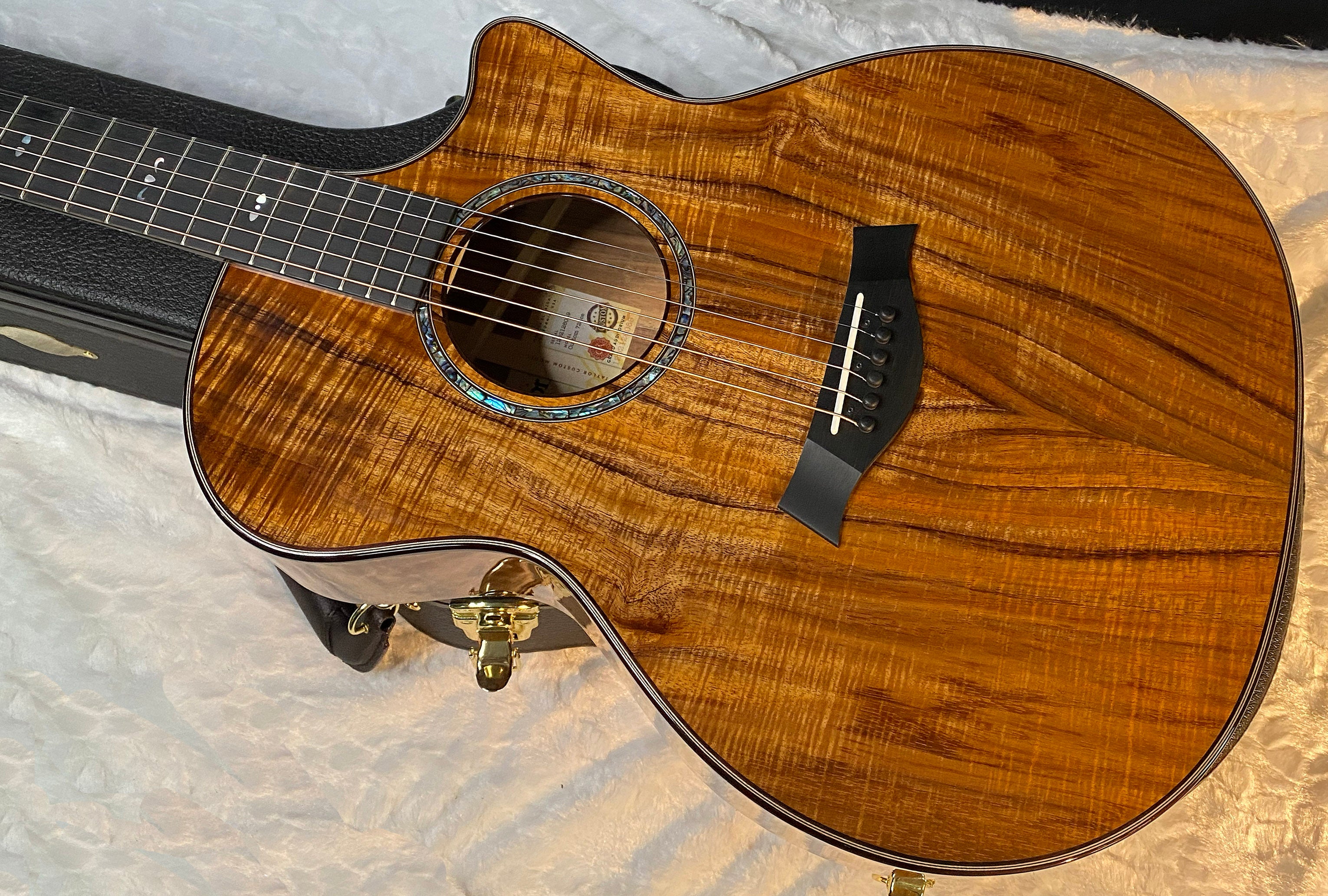 NEW! Taylor Custom 724ce Acoustic-Electric Guitar - Natural Gloss - AAAAA Hand Picked Koa - WOW! Authorized Dealer - G06840