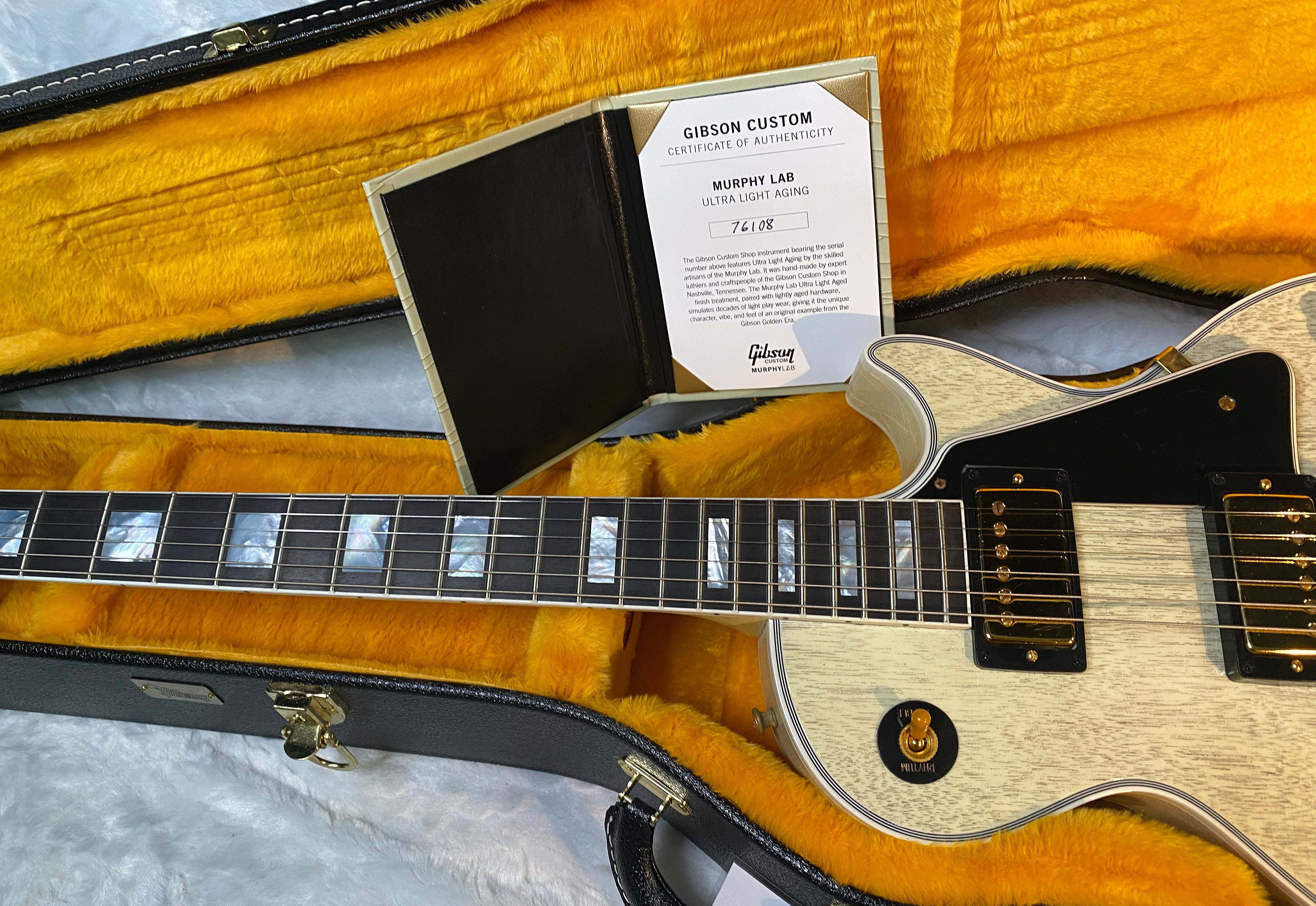 NEW! Gibson Les Paul Custom 1957 Reissue Murphy Lab Ultra Light Aged - Custom Ordered in TV White - Custom Shop - 8.9 lbs - Authorized Dealer - G06795