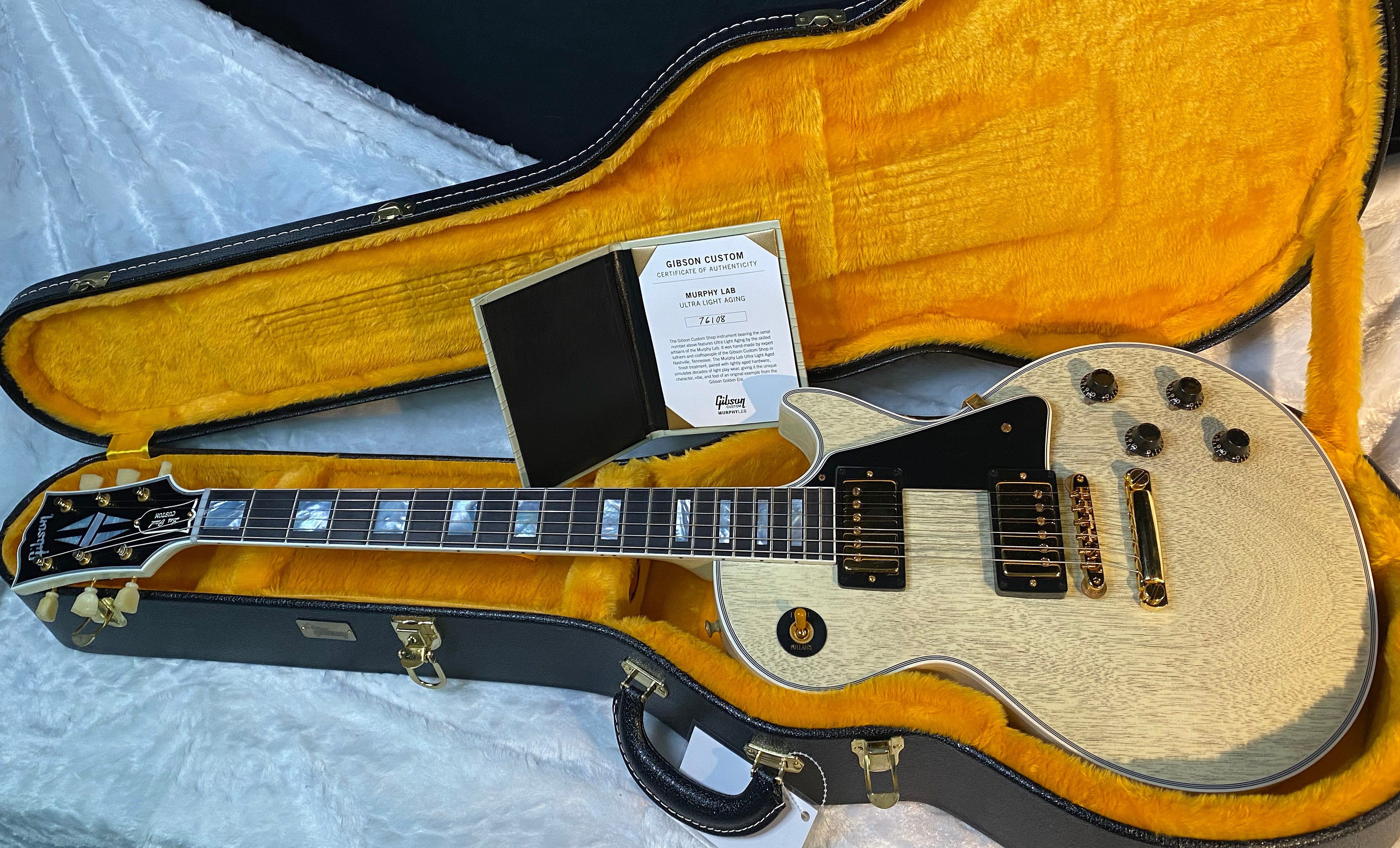 NEW! Gibson Les Paul Custom 1957 Reissue Murphy Lab Ultra Light Aged - Custom Ordered in TV White - Custom Shop - 8.9 lbs - Authorized Dealer - G06795