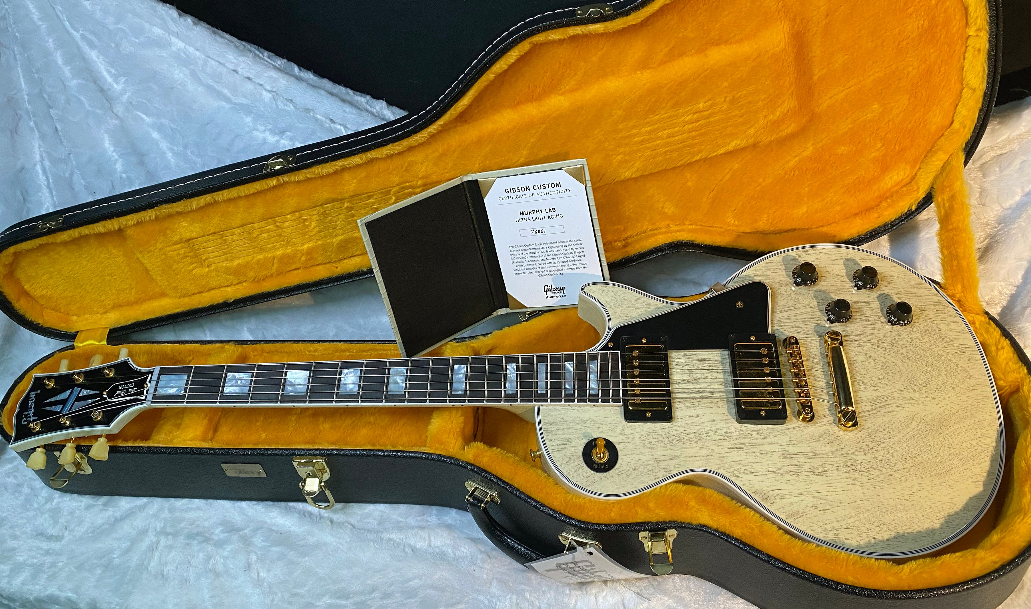 NEW! Gibson Les Paul Custom 1957 Reissue Murphy Lab Ultra Light Aged - Custom Ordered in TV White - Custom Shop - 8.5 lbs - Authorized Dealer - G06803