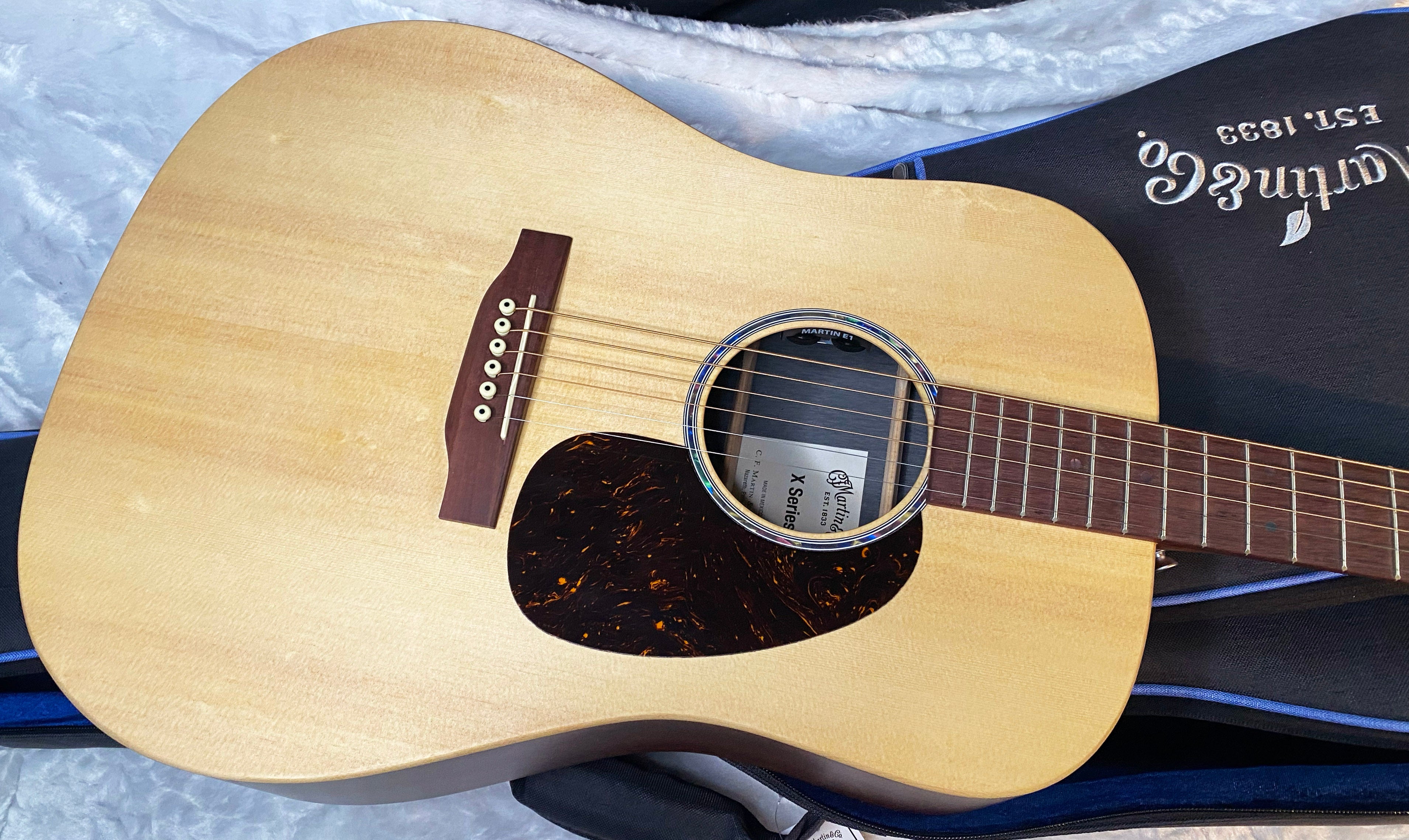 NEW! Martin D-X2E Dreadnought Acoustic-electric Guitar - Figured Mahogany Pattern - 4.85lbs - Authorized Dealer - G06884