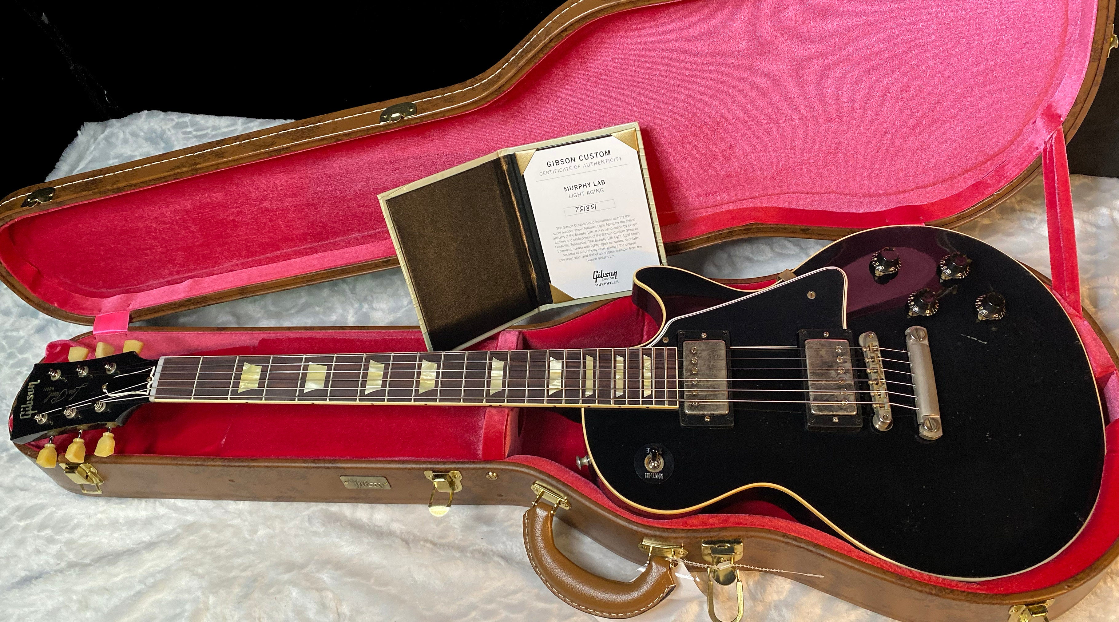 NEW! Gibson Custom Shop '57 Les Paul Ebony - Greatest Hits Collection II - Heavy Murphy Lab - Authorized Dealer - 8.8 lbs! - G06122