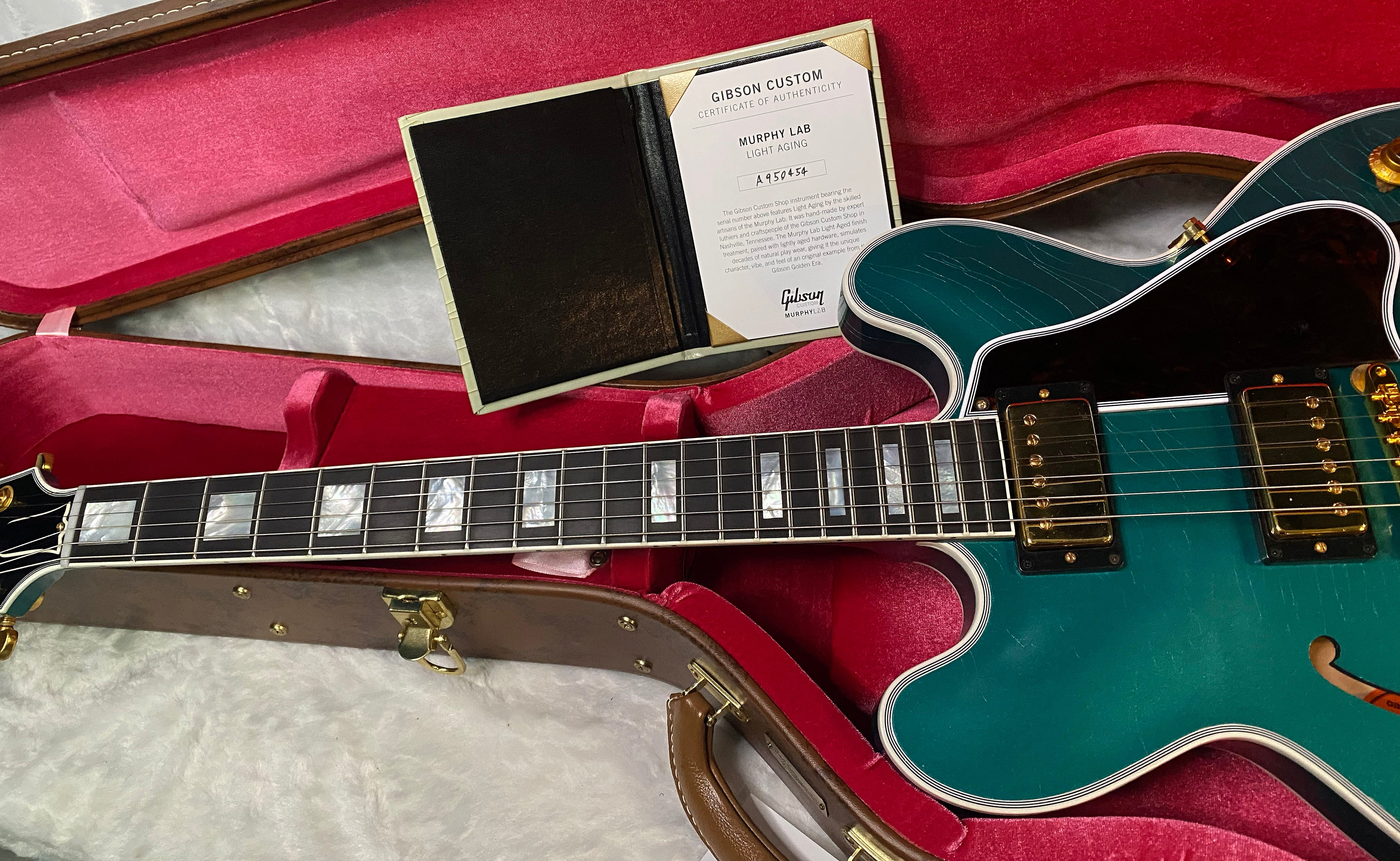 NEW! Gibson Custom Shop '59 ES-355 Reissue Stopbar - Dealer Select One-OFF - Sea Green Murphy Lab Light Aged Finish - 8.8 lbs - Authorized Dealer - G06908