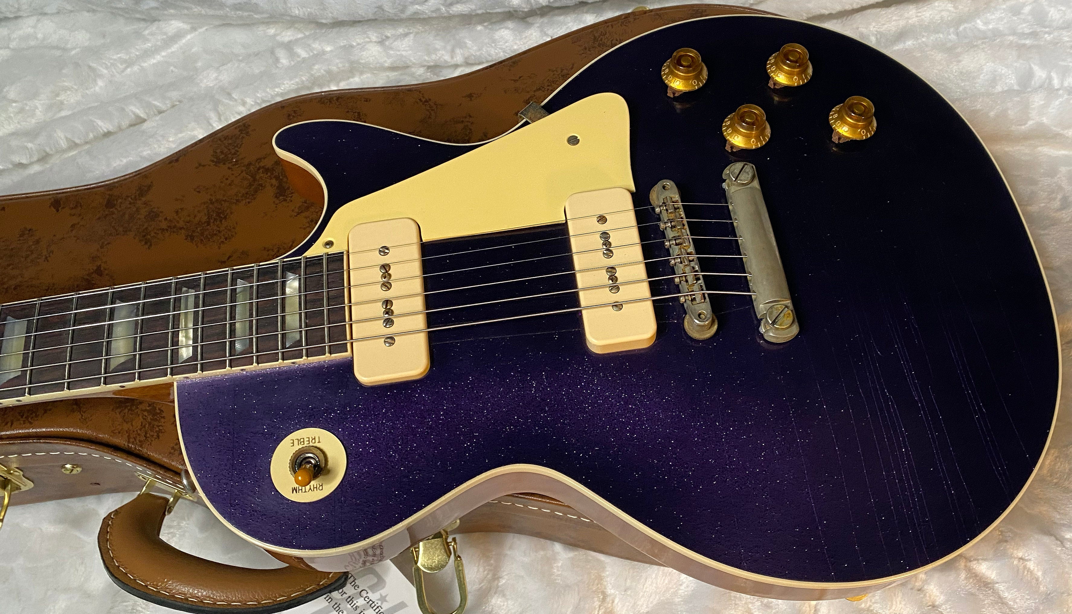 NEW! Gibson Custom Shop Murphy Lab '56 Les Paul Dark Purple SPARKLE Top Reissue - Ultra Light Aged - 8.8 lbs - Authorized Dealer - G05466