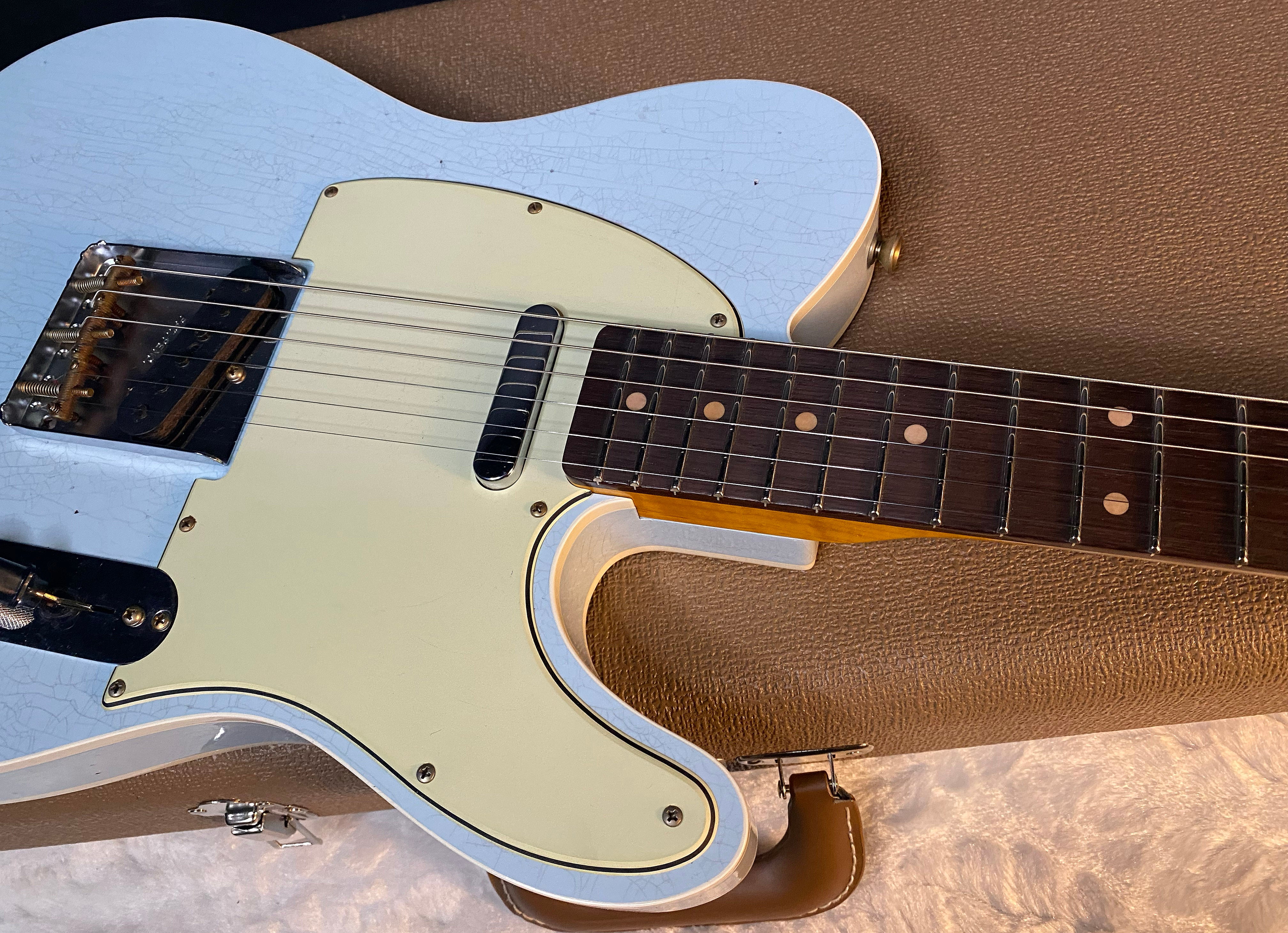 NEW! Fender Custom Shop Flamethrower Telecaster Custom - Journeyman Relic - Modern Specs - Texas Special Pick-Ups - AAAA Flamed Neck - Sonic Blue - Authorized Dealer - 7.3lbs - G06168