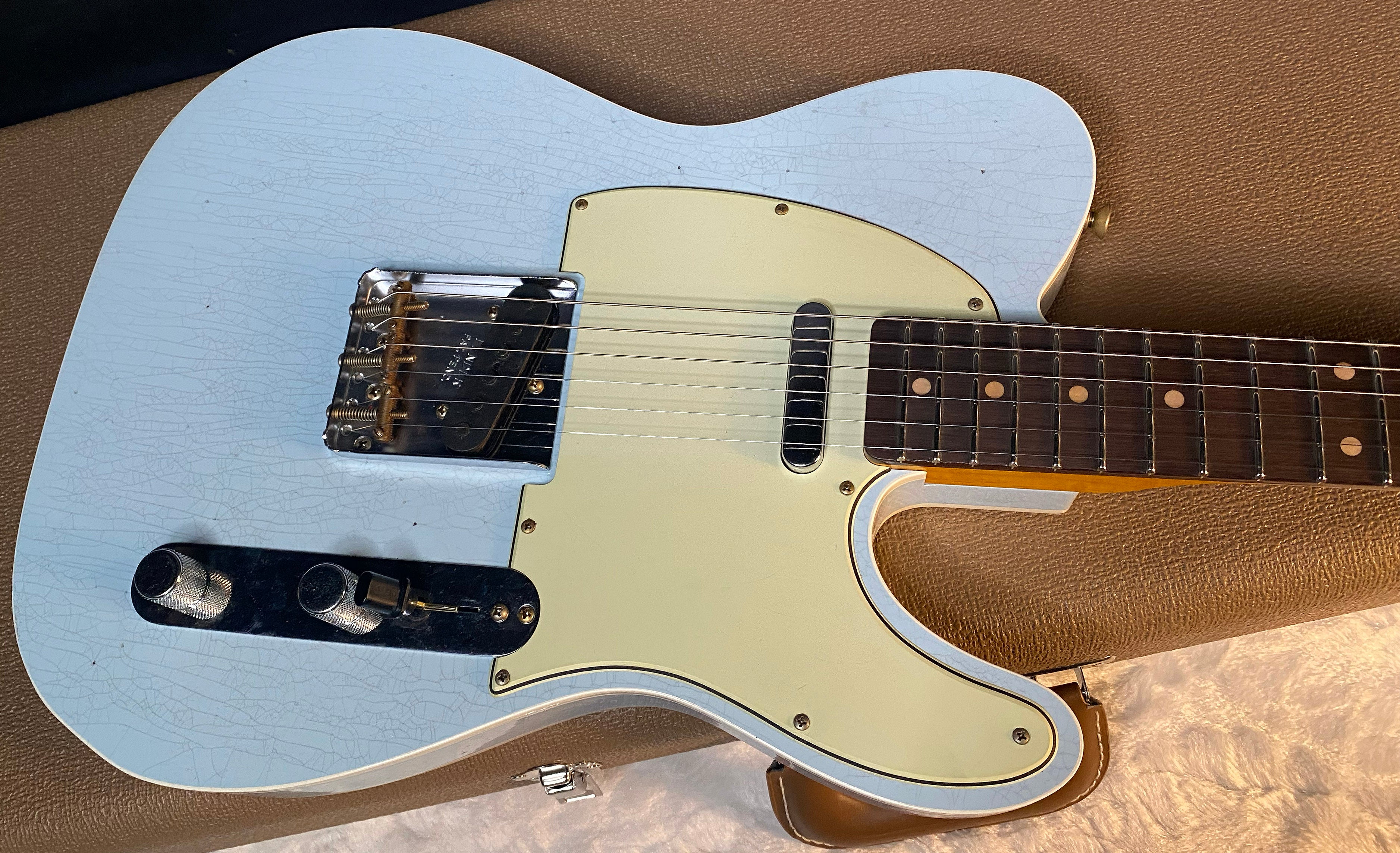 NEW! Fender Custom Shop Flamethrower Telecaster Custom - Journeyman Relic - Modern Specs - Texas Special Pick-Ups - AAAA Flamed Neck - Sonic Blue - Authorized Dealer - 7.3lbs - G06168