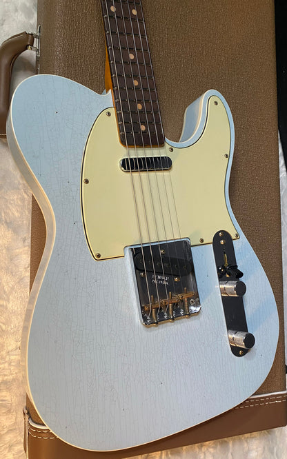 NEW! Fender Custom Shop Flamethrower Telecaster Custom - Journeyman Relic - Modern Specs - Texas Special Pick-Ups - AAAA Flamed Neck - Sonic Blue - Authorized Dealer - 7.3lbs - G06168