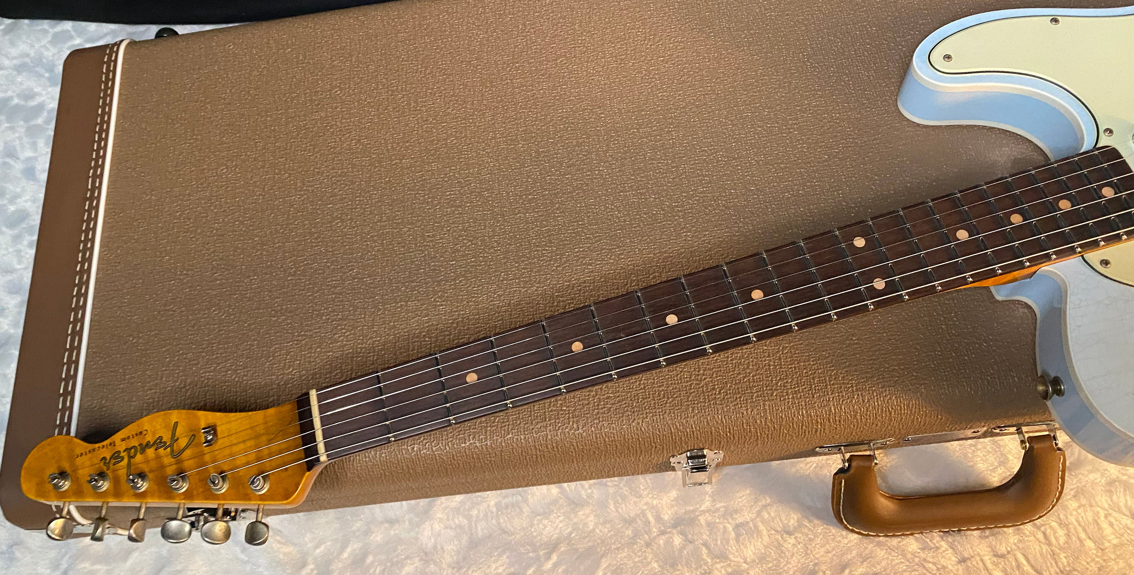 NEW! Fender Custom Shop Flamethrower Telecaster Custom - Journeyman Relic - Modern Specs - Texas Special Pick-Ups - AAAA Flamed Neck - Sonic Blue - Authorized Dealer - 7.3lbs - G06168