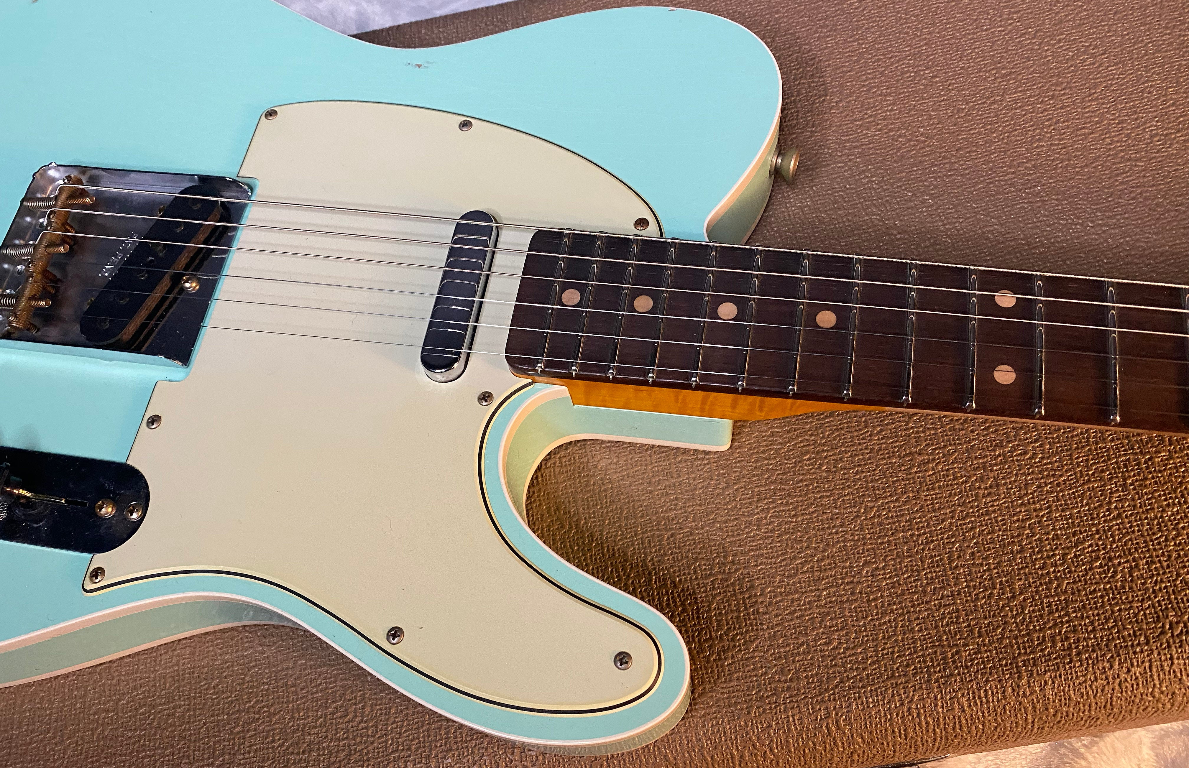 NEW! Fender Custom Shop Flamethrower Telecaster Custom - Journeyman Relic - Modern Specs - Texas Special Pick-Ups - AAAA Flamed Neck - Surf Green - Authorized Dealer - 7.35lbs - G06166