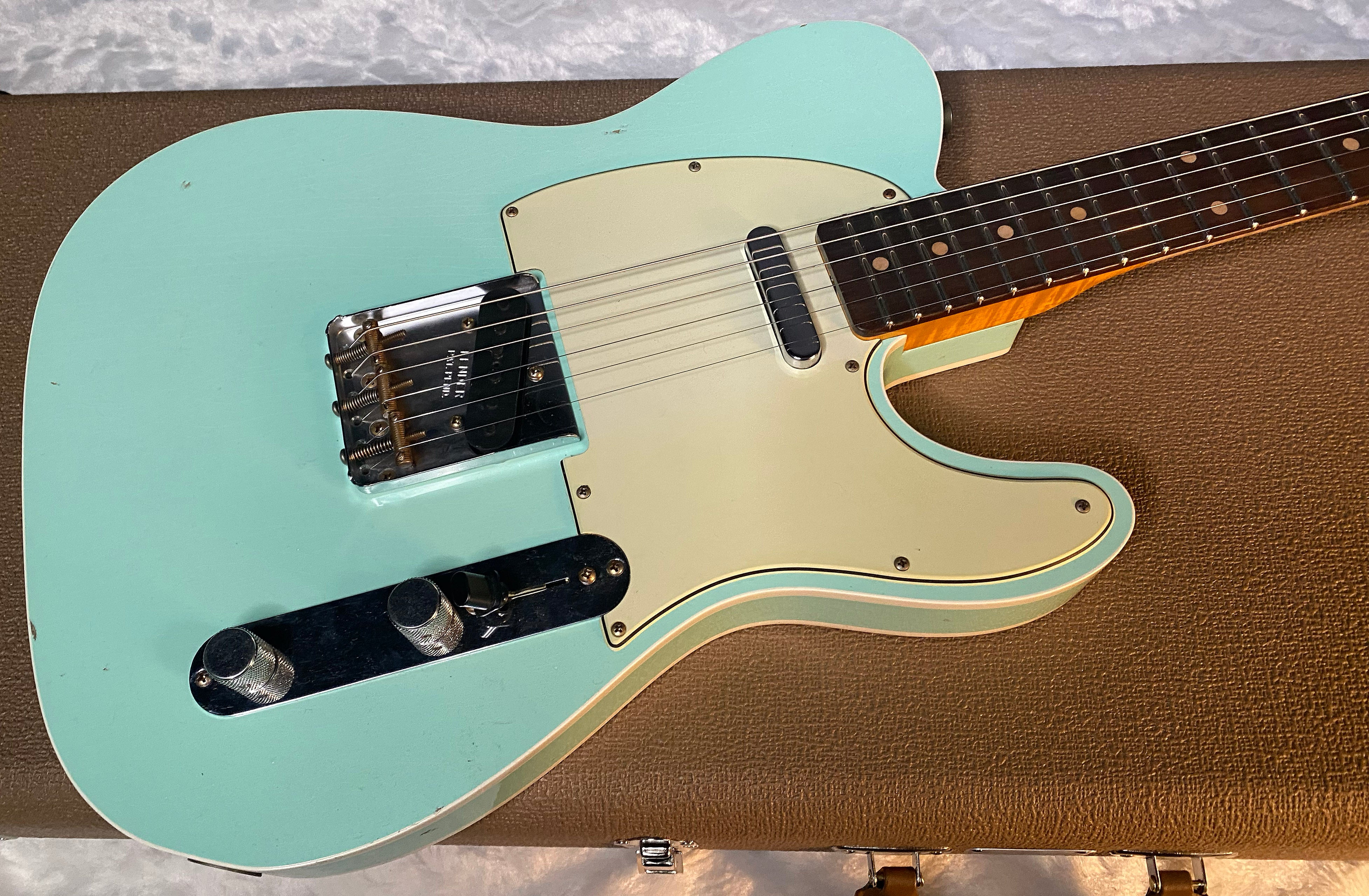 NEW! Fender Custom Shop Flamethrower Telecaster Custom - Journeyman Relic - Modern Specs - Texas Special Pick-Ups - AAAA Flamed Neck - Surf Green - Authorized Dealer - 7.35lbs - G06166
