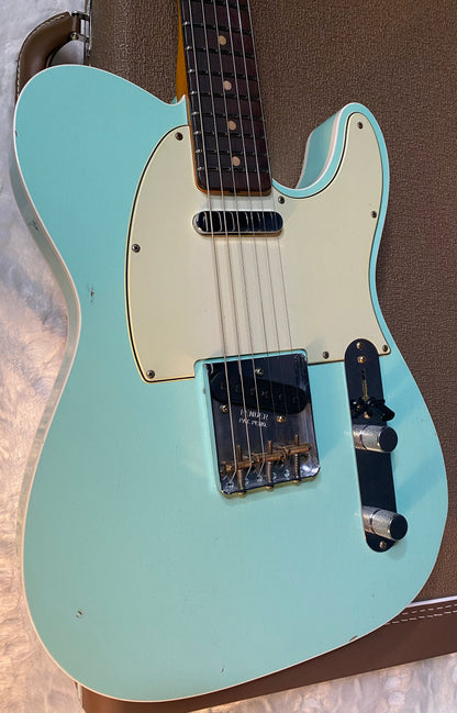 NEW! Fender Custom Shop Flamethrower Telecaster Custom - Journeyman Relic - Modern Specs - Texas Special Pick-Ups - AAAA Flamed Neck - Surf Green - Authorized Dealer - 7.35lbs - G06166