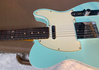 NEW! Fender Custom Shop Flamethrower Telecaster Custom - Journeyman Relic - Modern Specs - Texas Special Pick-Ups - AAAA Flamed Neck - Surf Green - Authorized Dealer - 7.35lbs - G06166