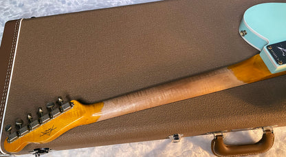 NEW! Fender Custom Shop Flamethrower Telecaster Custom - Journeyman Relic - Modern Specs - Texas Special Pick-Ups - AAAA Flamed Neck - Surf Green - Authorized Dealer - 7.35lbs - G06166