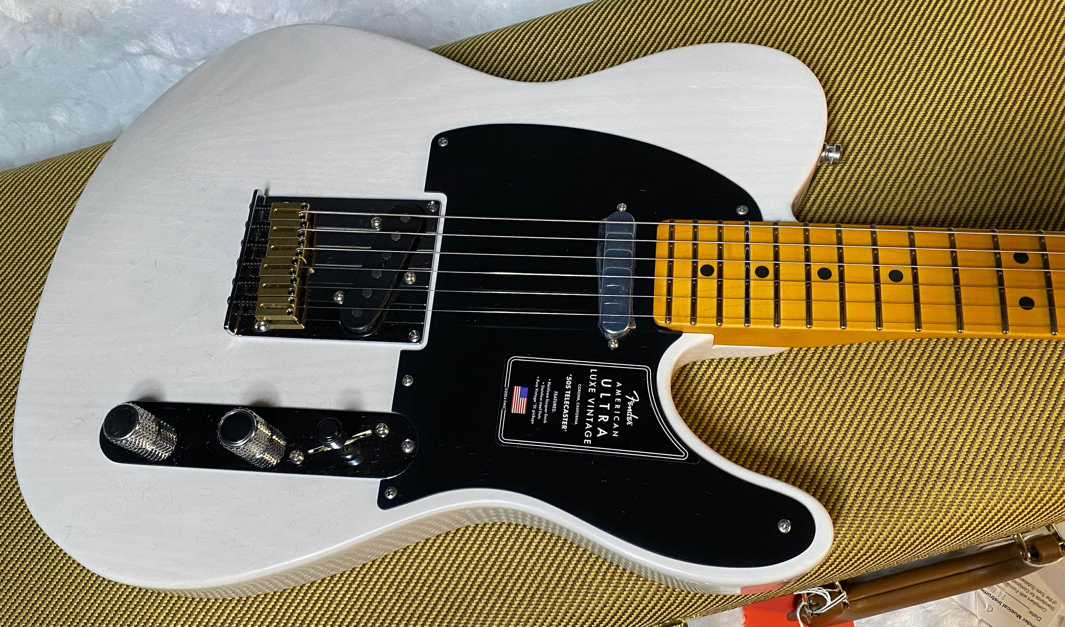 NEW ! Fender American Ultra Luxe Vintage '50s Telecaster - White Blonde - Authorized Dealer - In-Stock! Only 6.85lbs - G05402