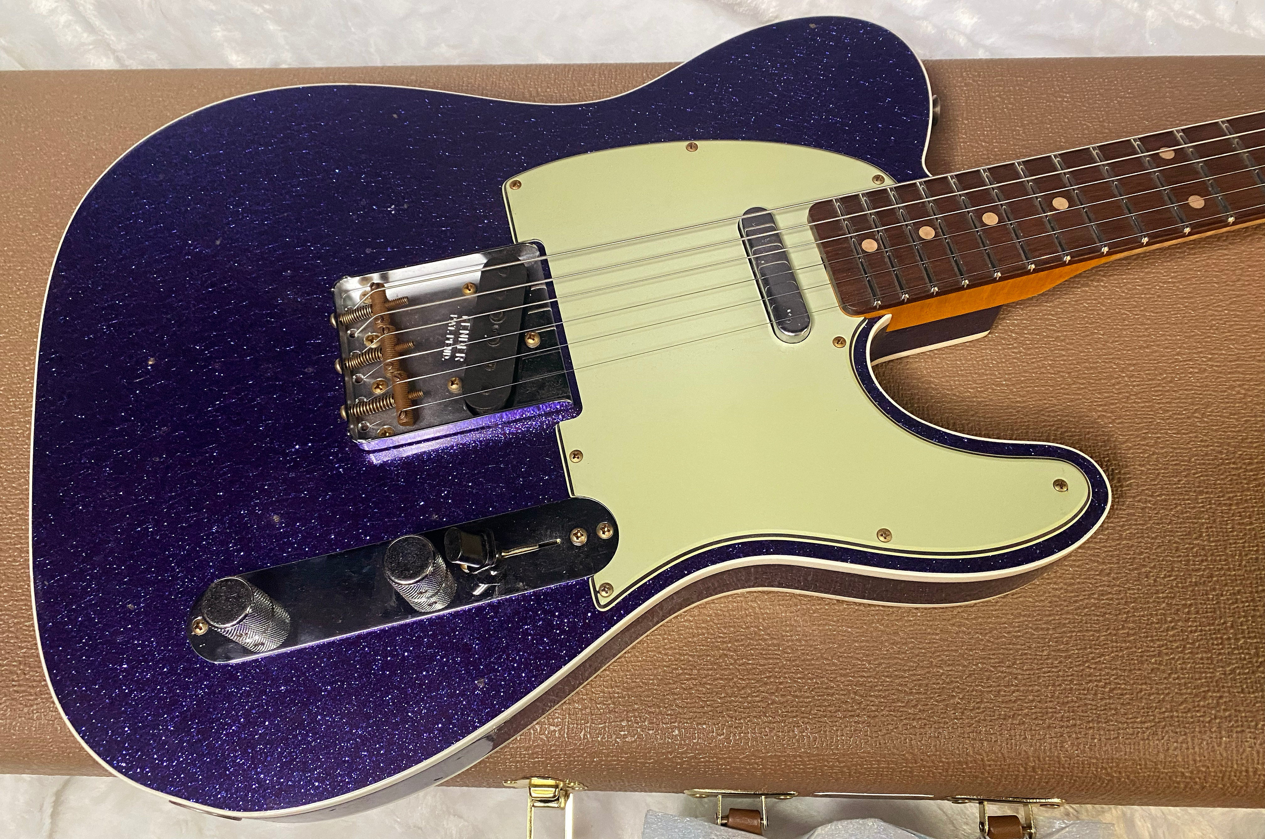 NEW! Fender Custom Shop Flamethrower Telecaster Custom - Journeyman Relic - Modern Specs - Texas Special Pick-Ups - AAAA Flamed Neck - Purple Sparkle - Authorized Dealer - 7.6lbs - G06941