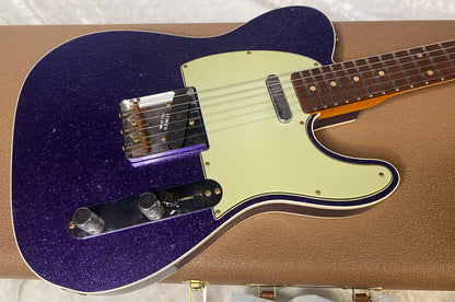 NEW! Fender Custom Shop Flamethrower Telecaster Custom - Journeyman Relic - Modern Specs - Texas Special Pick-Ups - AAAA Flamed Neck - Purple Sparkle - Authorized Dealer - 7.6lbs - G06941