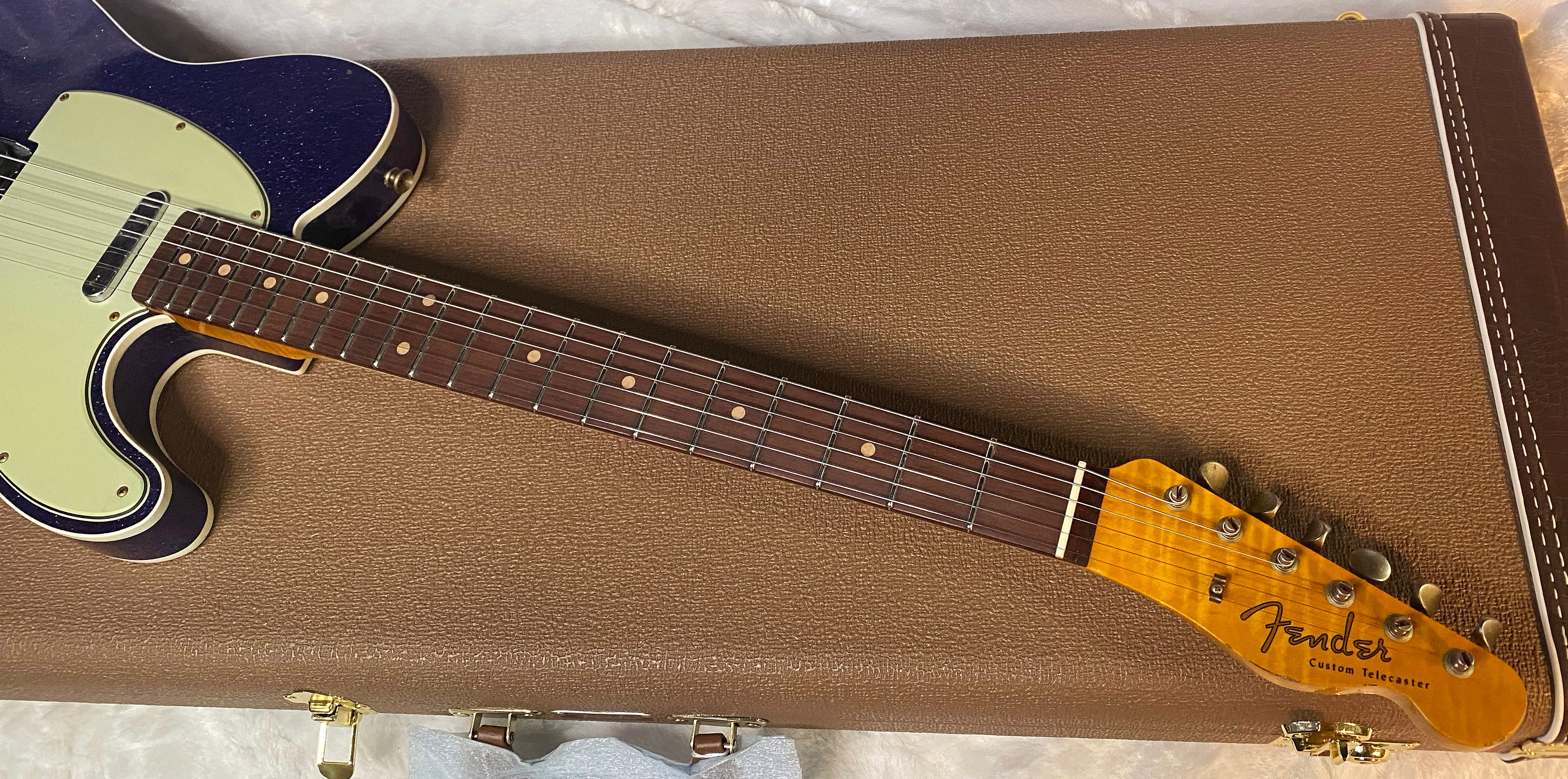 NEW! Fender Custom Shop Flamethrower Telecaster Custom - Journeyman Relic - Modern Specs - Texas Special Pick-Ups - AAAA Flamed Neck - Purple Sparkle - Authorized Dealer - 7.6lbs - G06941