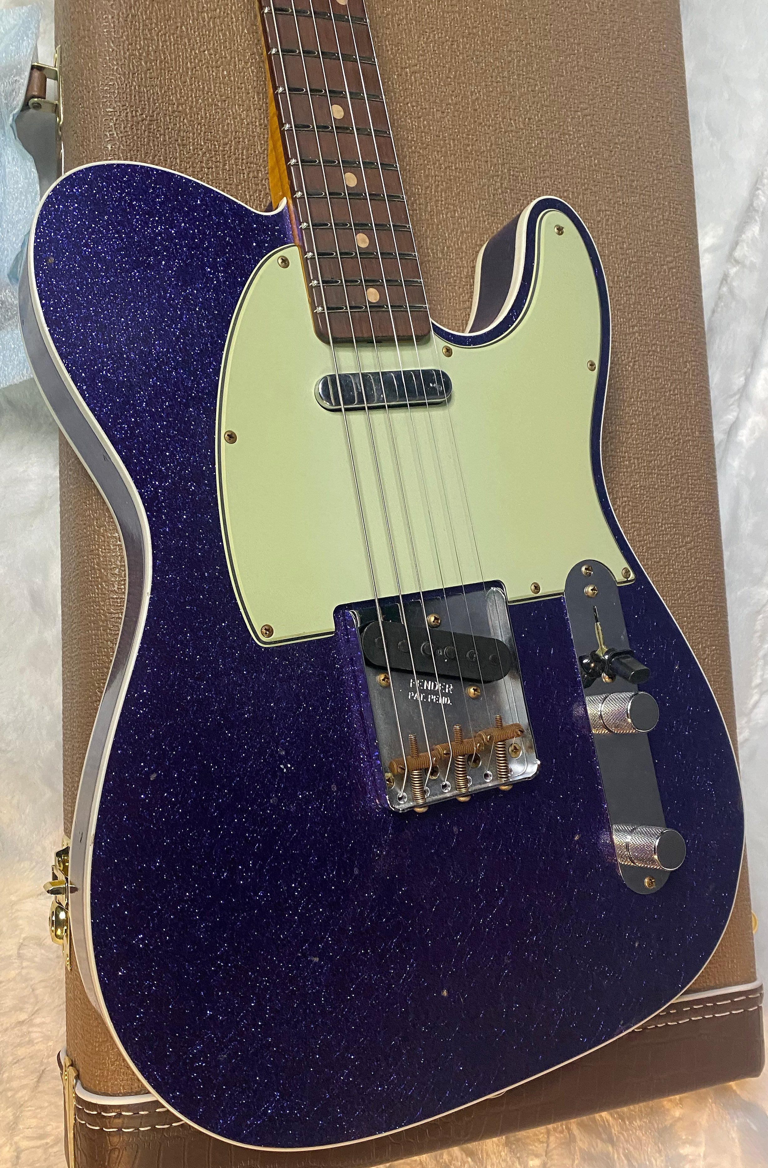 NEW! Fender Custom Shop Flamethrower Telecaster Custom - Journeyman Relic - Modern Specs - Texas Special Pick-Ups - AAAA Flamed Neck - Purple Sparkle - Authorized Dealer - 7.6lbs - G06941