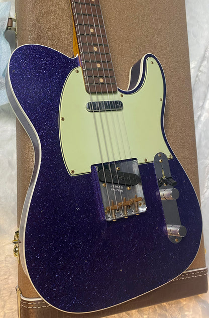 NEW! Fender Custom Shop Flamethrower Telecaster Custom - Journeyman Relic - Modern Specs - Texas Special Pick-Ups - AAAA Flamed Neck - Purple Sparkle - Authorized Dealer - 7.6lbs - G06941
