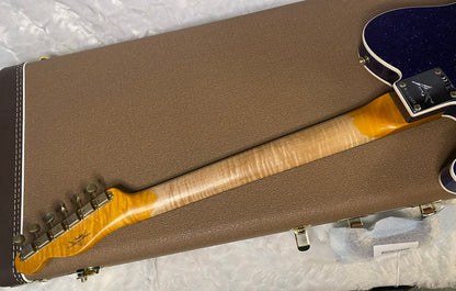 NEW! Fender Custom Shop Flamethrower Telecaster Custom - Journeyman Relic - Modern Specs - Texas Special Pick-Ups - AAAA Flamed Neck - Purple Sparkle - Authorized Dealer - 7.6lbs - G06941